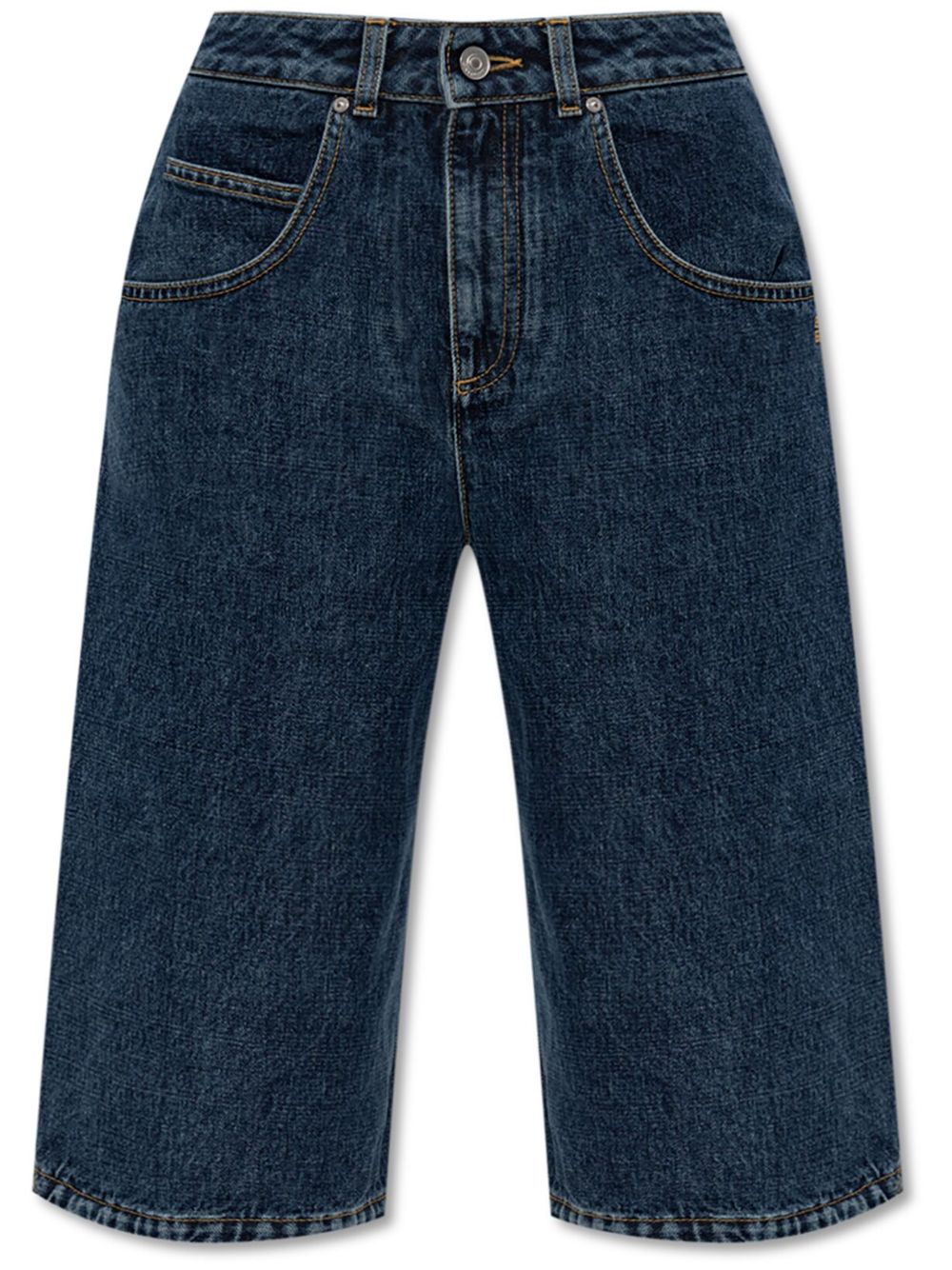 GIVENCHY Curved Side Denim Bermuda Shorts for Women