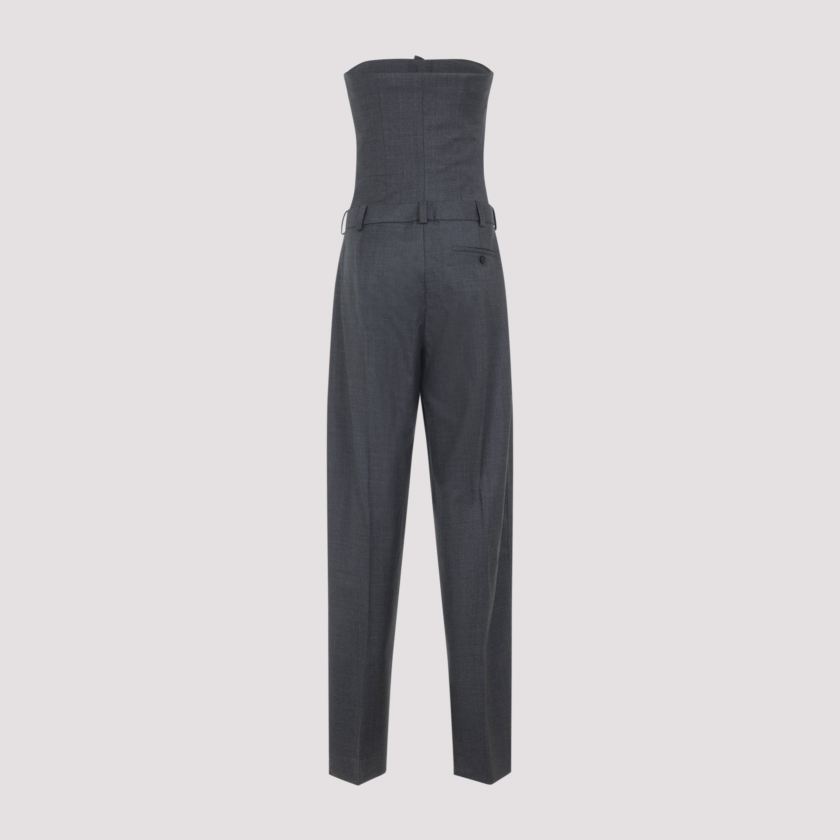 GIVENCHY Stylish Wool Bustier Jumpsuit with Double-Pleated Pants