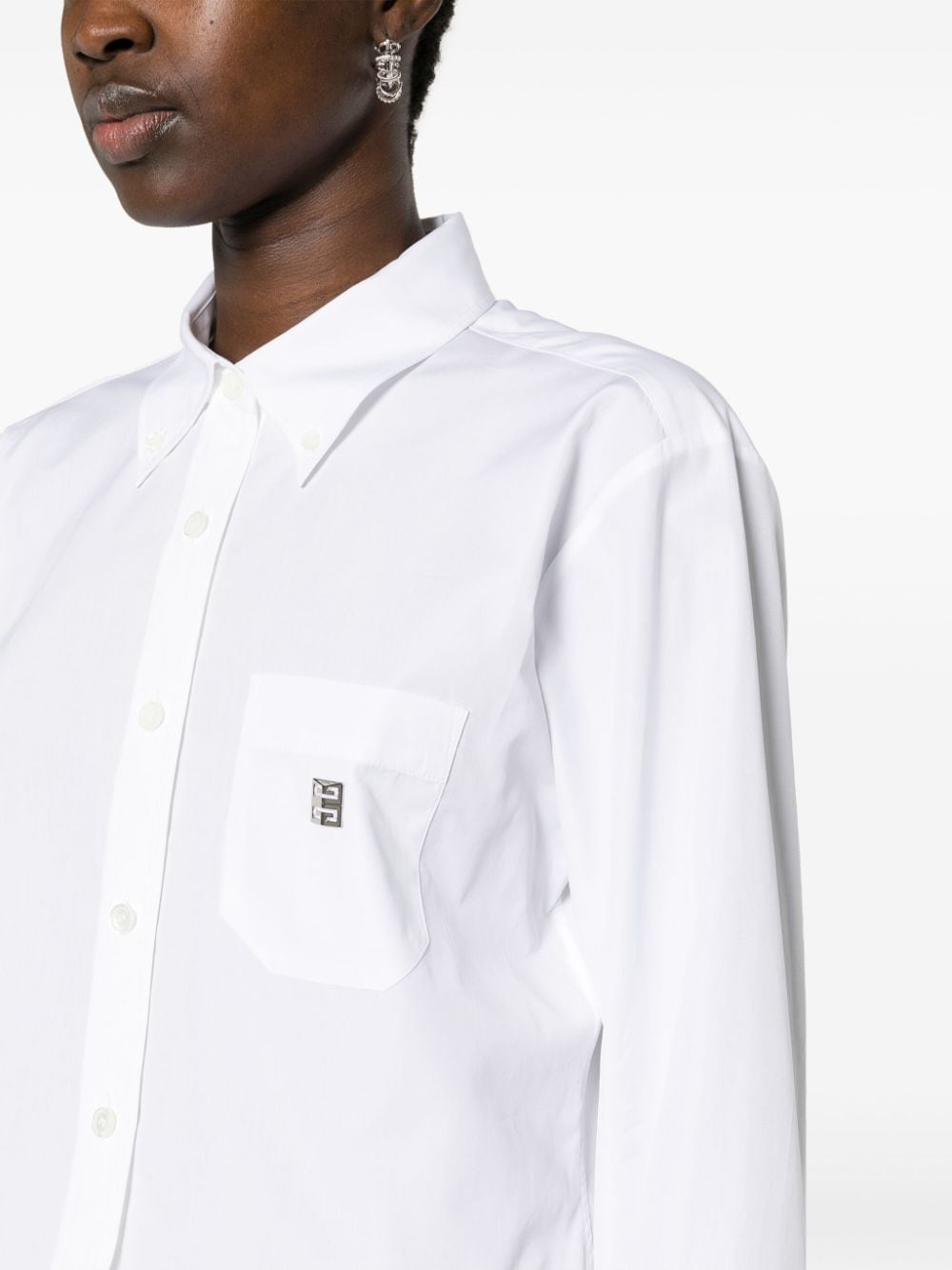 GIVENCHY Cropped Cotton Shirt - Size 40