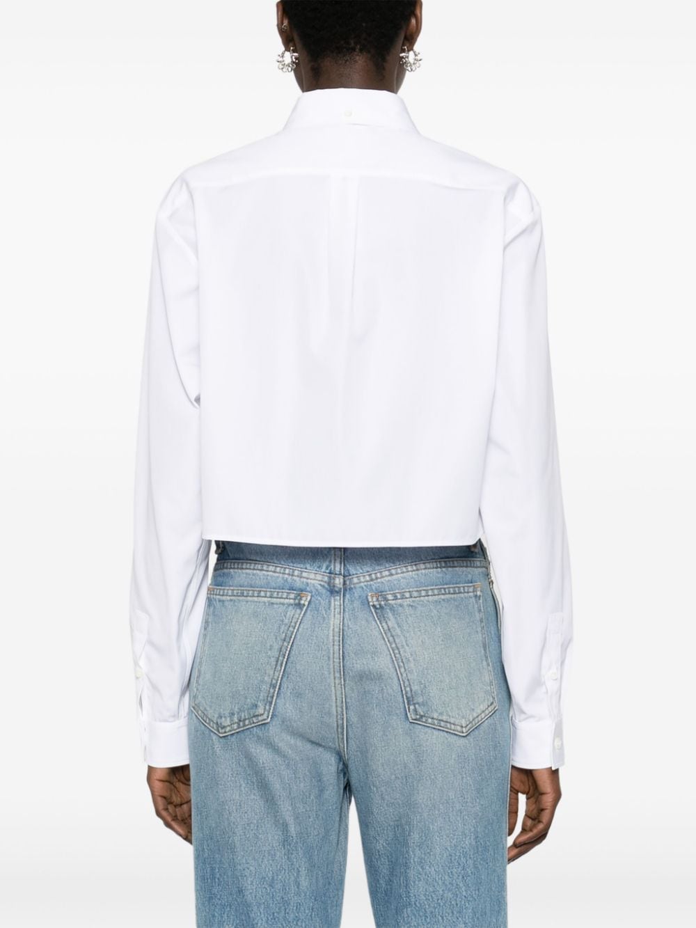 GIVENCHY Cropped Cotton Shirt - Size 40