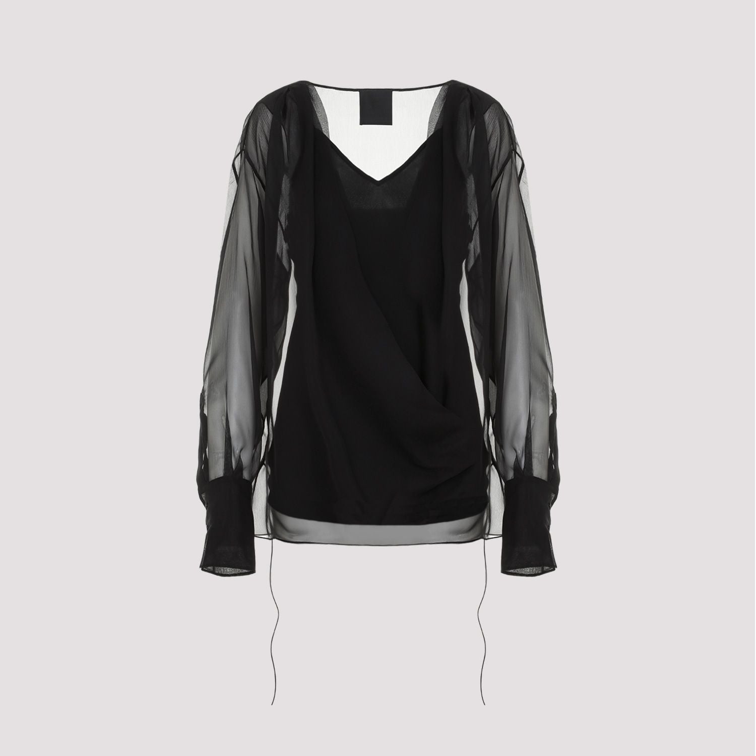 GIVENCHY Draped Silk Shirt for Women