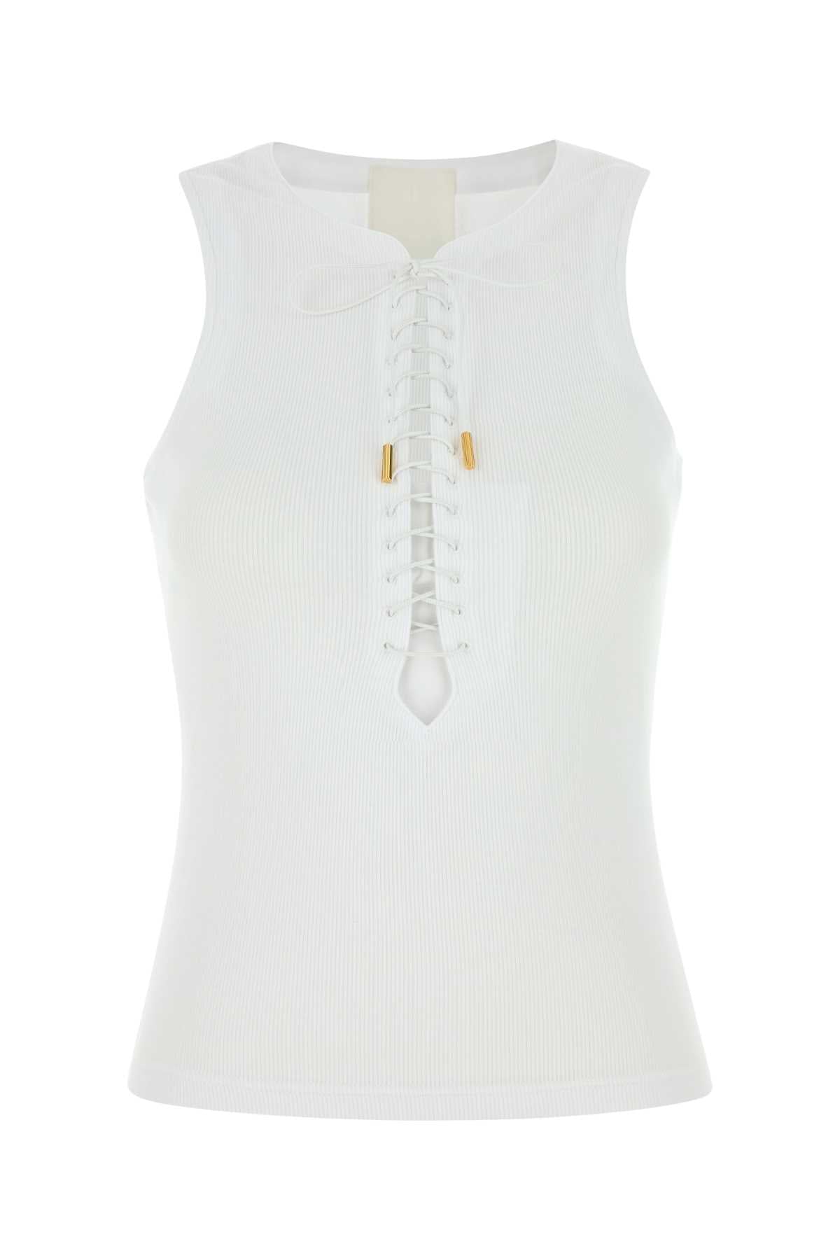 GIVENCHY Women's Lace-Up Stretch Cotton Tank Top