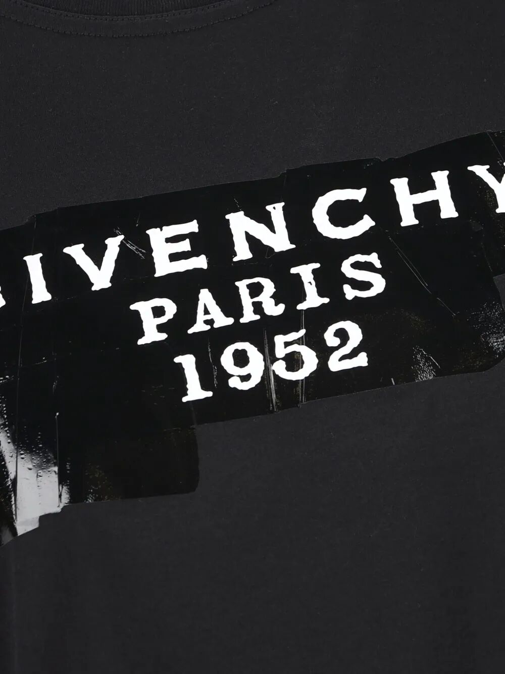 GIVENCHY Cotton T-Shirt with Tape Print