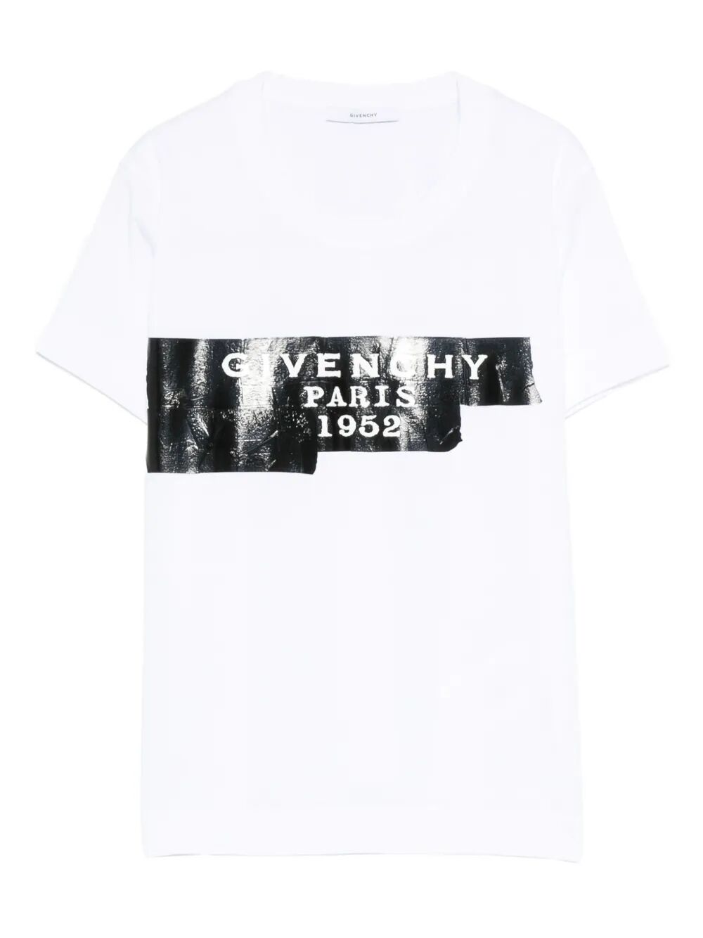 GIVENCHY Cotton T-Shirt with Tape Print for Women