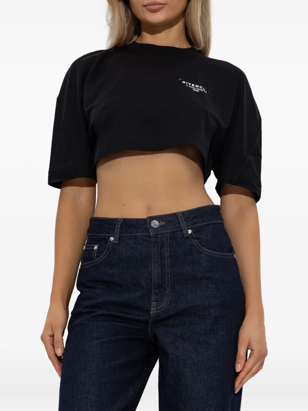 GIVENCHY Cropped Mini T-Shirt with Branding