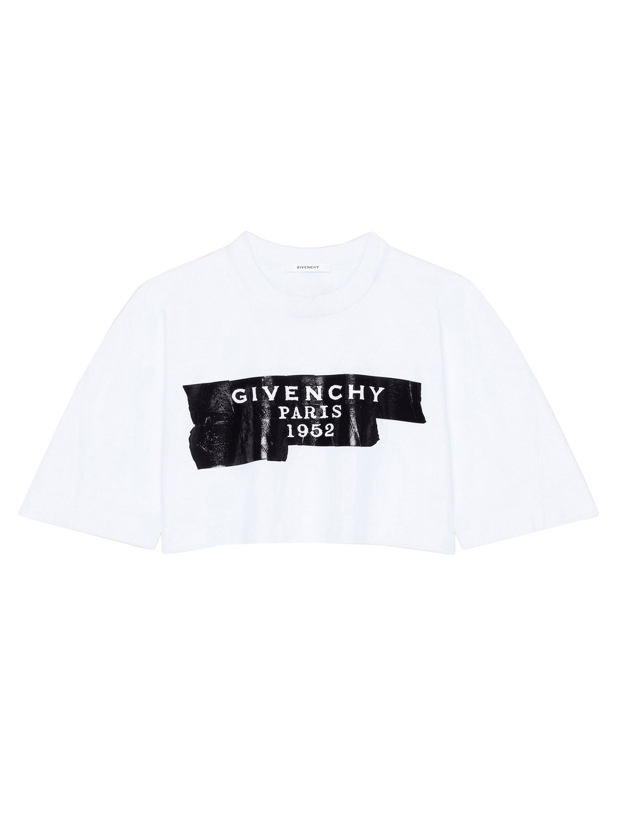 GIVENCHY Mini Cropped T-Shirt with 3D Tape Print - Women