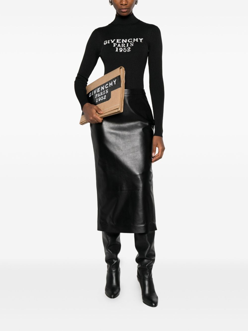 GIVENCHY Mesh Bodysuit with Paris 1952 Graphic