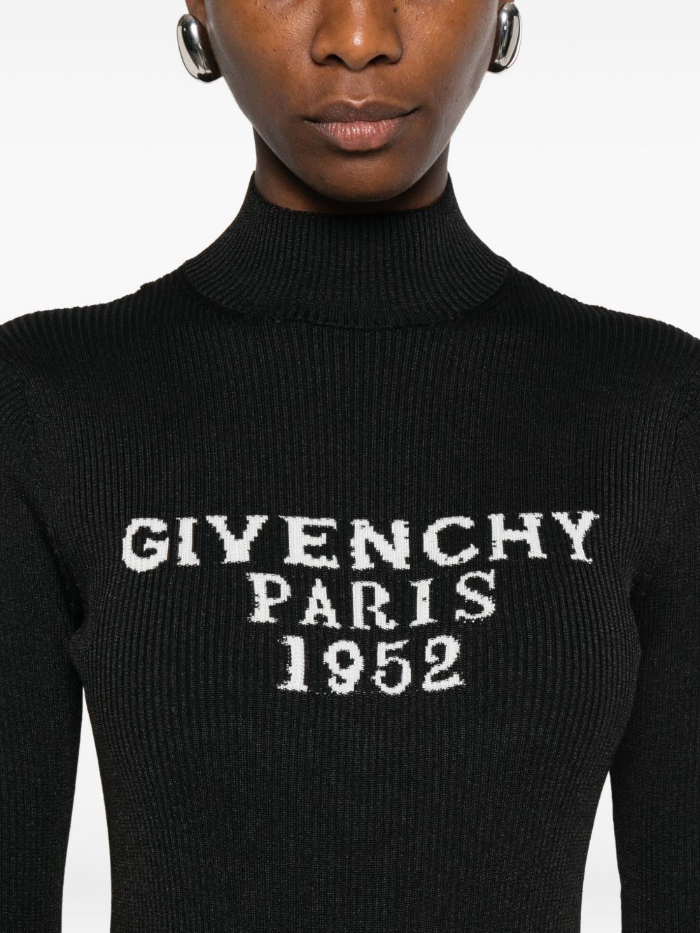 GIVENCHY Mesh Bodysuit with Paris 1952 Graphic