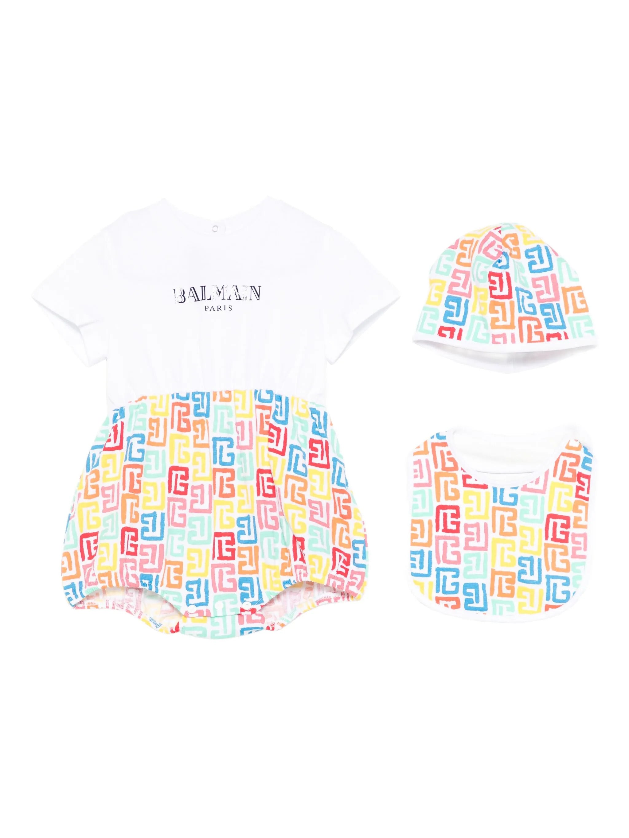 BALMAIN Mini Logo-Print Baby Suit Set