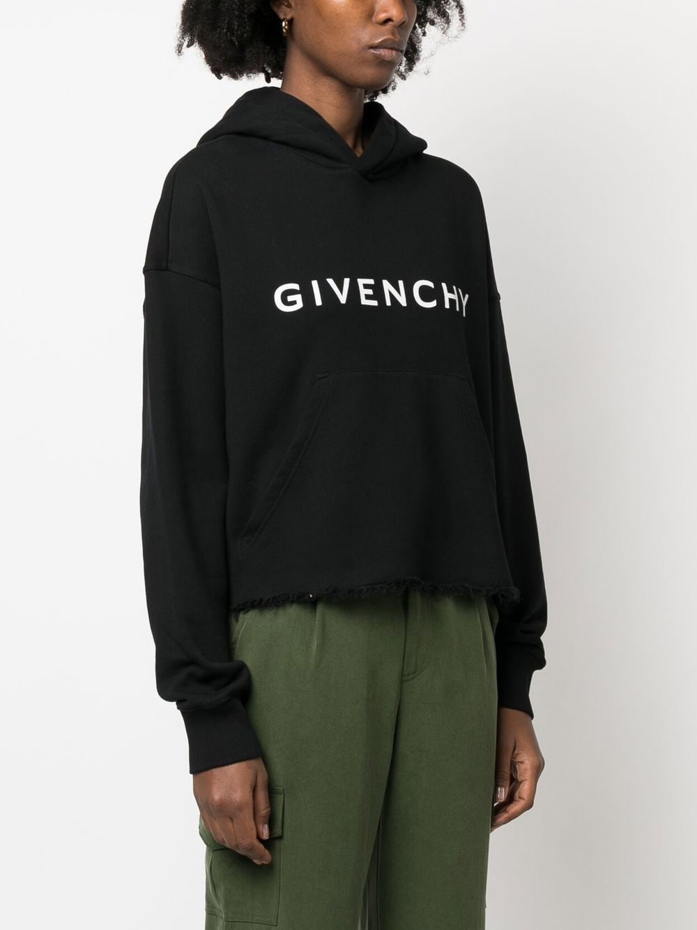 GIVENCHY Mini Archetype Short Sweatshirt with Logo