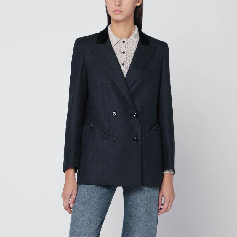 BLAZE MILANO Women’s Double-Breasted Wool and Mohair Blazer - Maine