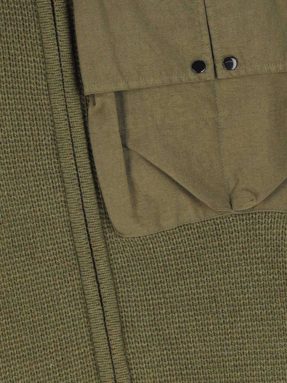 C.P. COMPANY Men's Zip-Up Cardigan with Nylon Hood