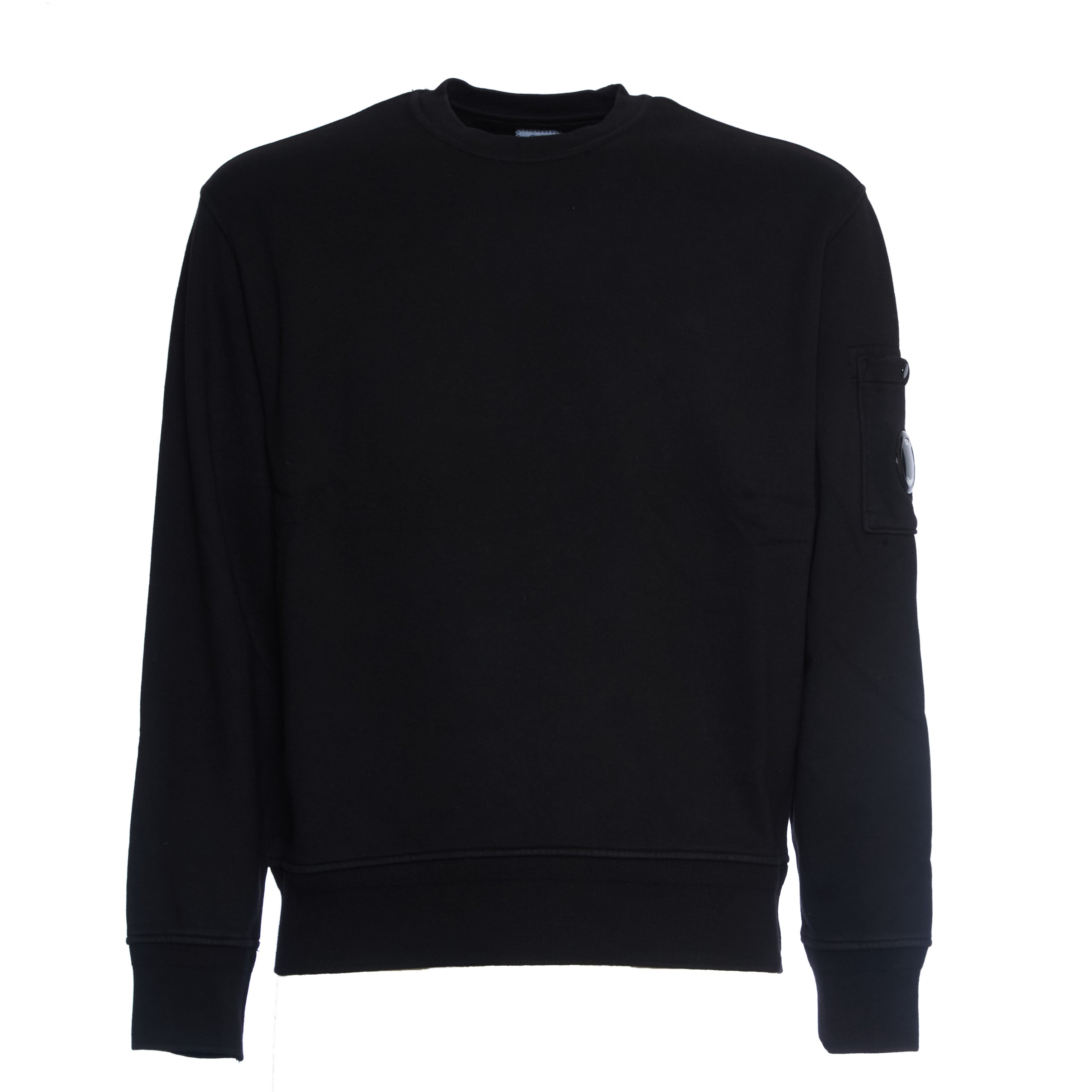 C.P. COMPANY Diagonal Weave Cotton Fleece Crew Neck Sweatshirt