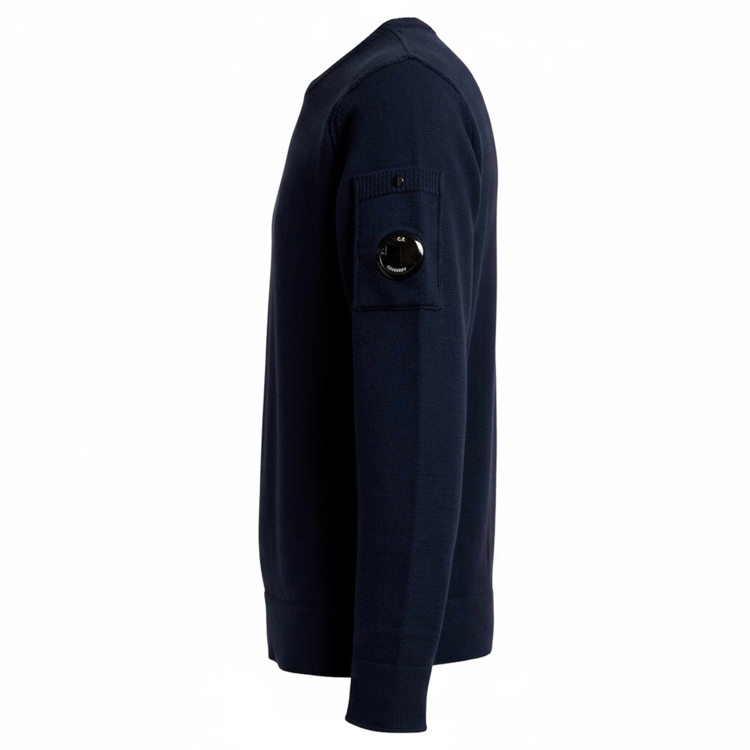 C.P. COMPANY Crew Neck Sweater in Soft Cotton Stretch Knit