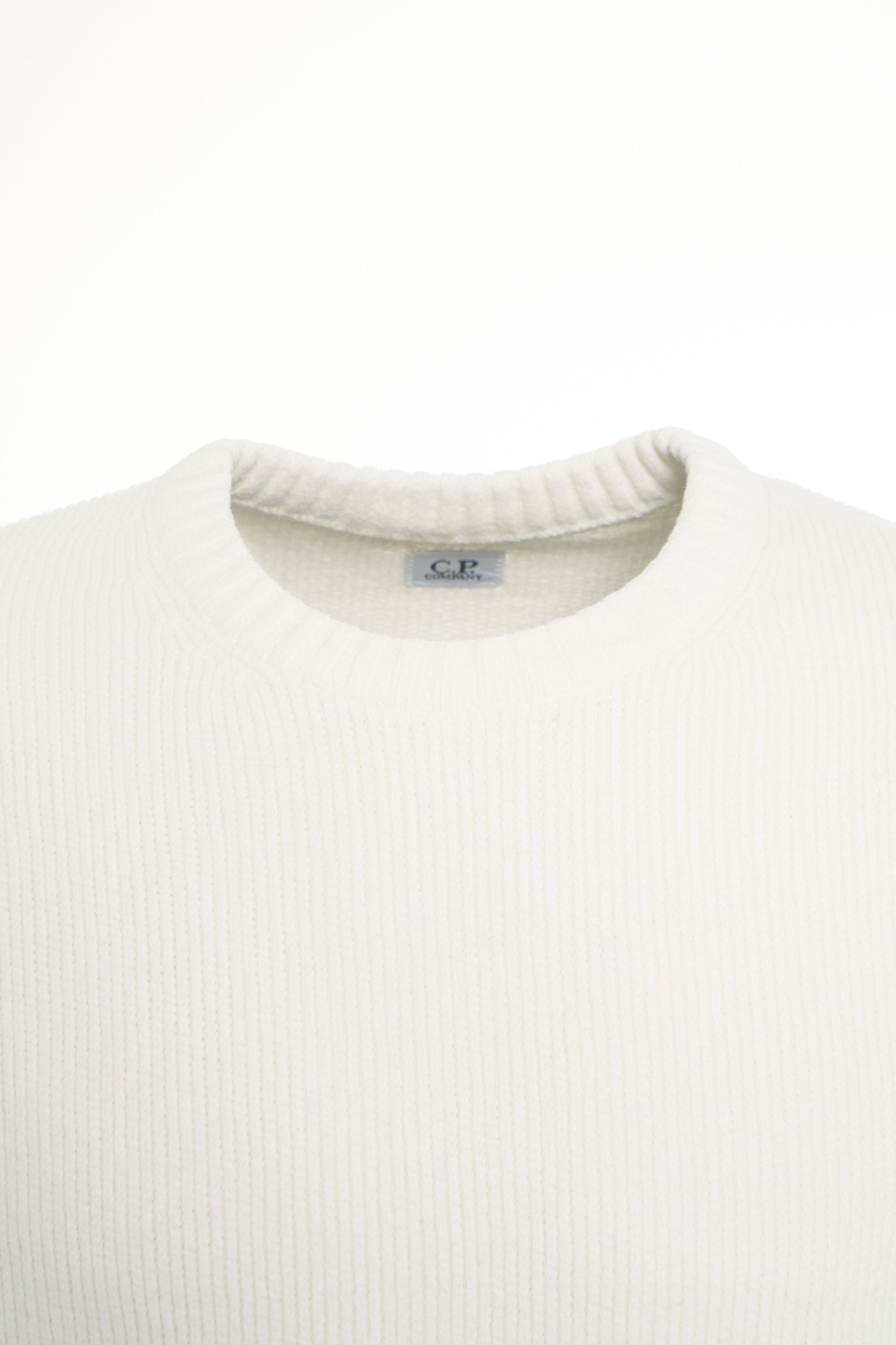 C.P. COMPANY Classic Crew Neck Pullover with Distinctive Sleeve Detail
