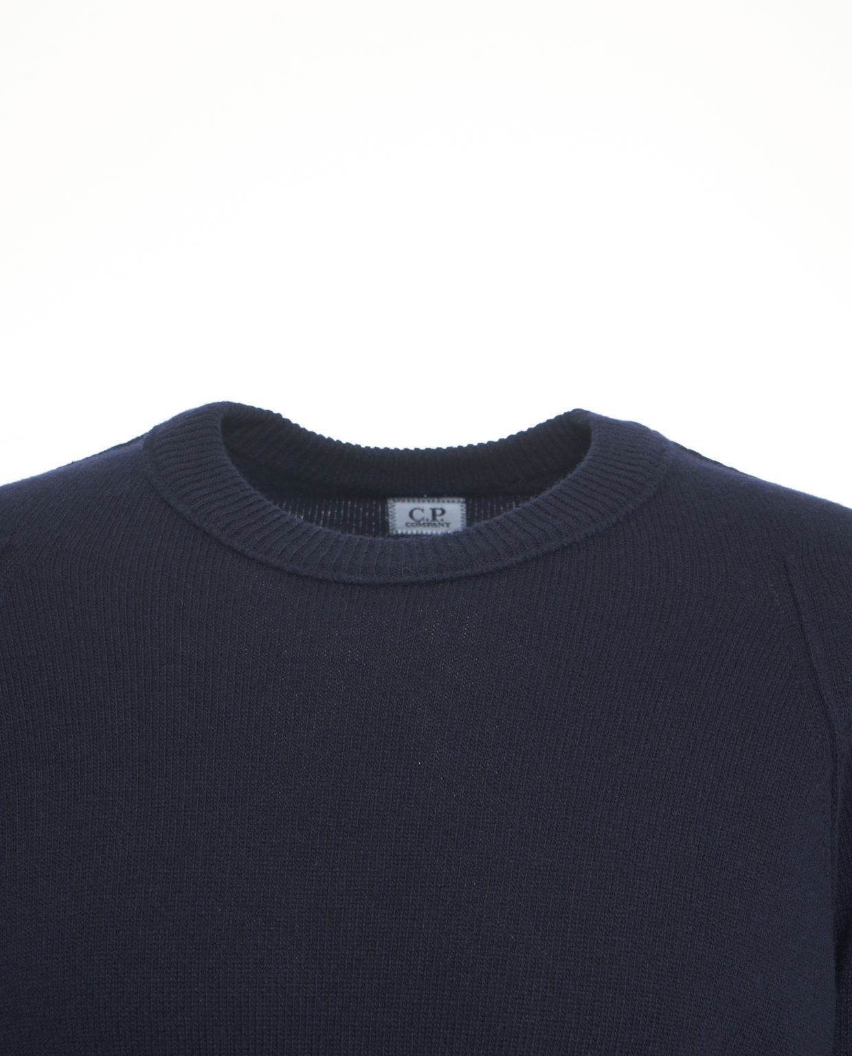 C.P. COMPANY Classic Crew Neck Pullover with Unique Logo Detail