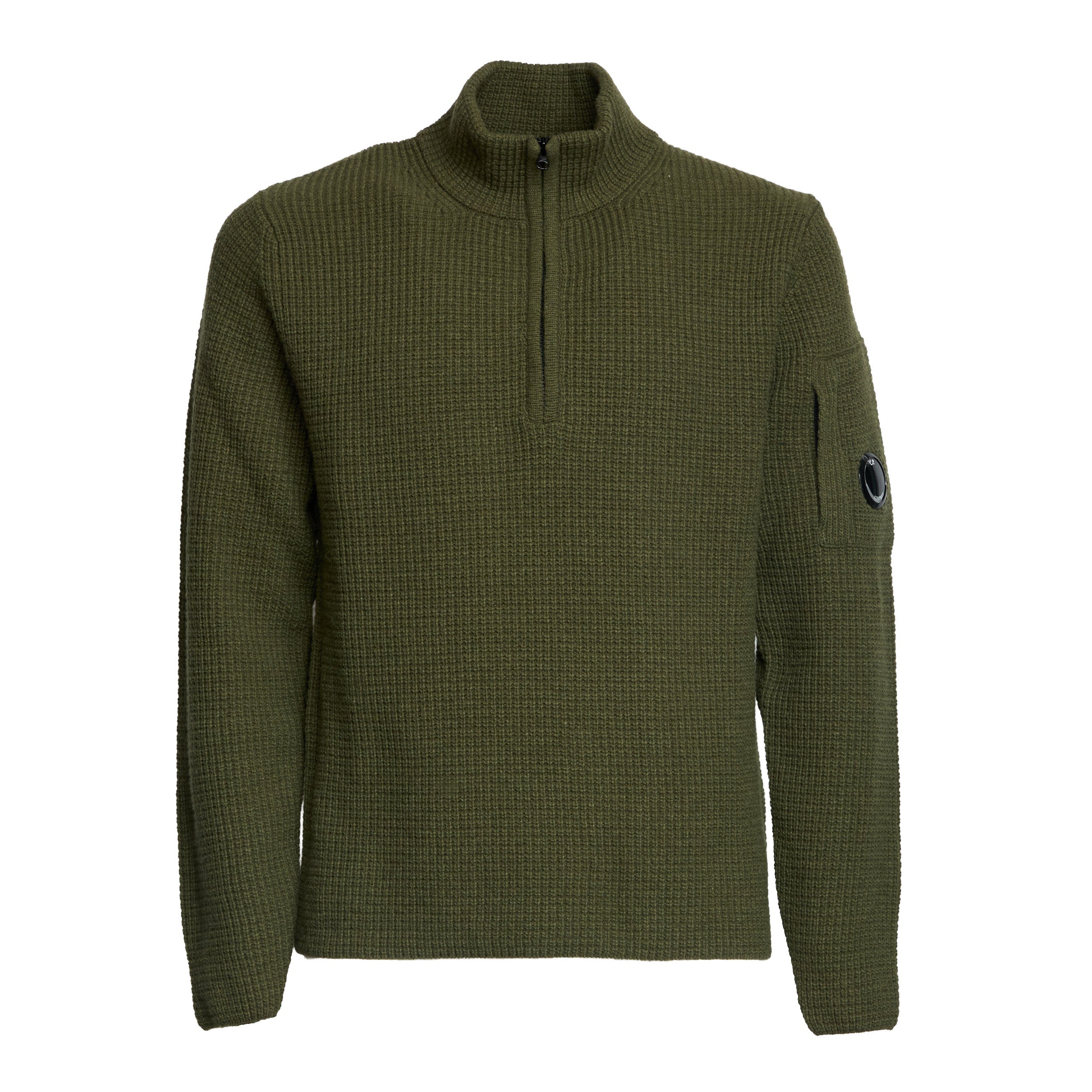 C.P. COMPANY Polo Collar Sweater in Lambswool - Regular Fit