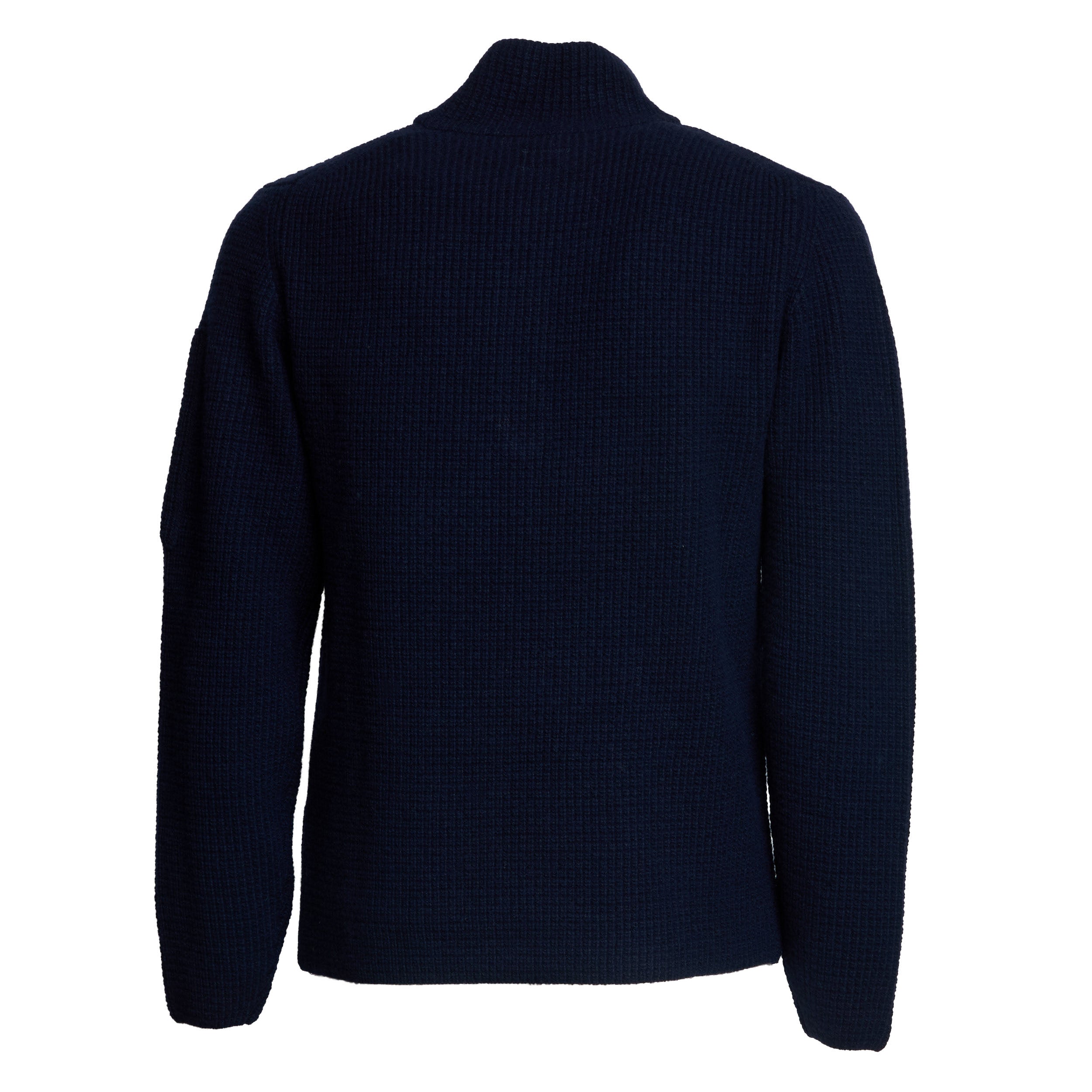 C.P. COMPANY Polo Collar Lambswool Blend Sweater with Half Zip