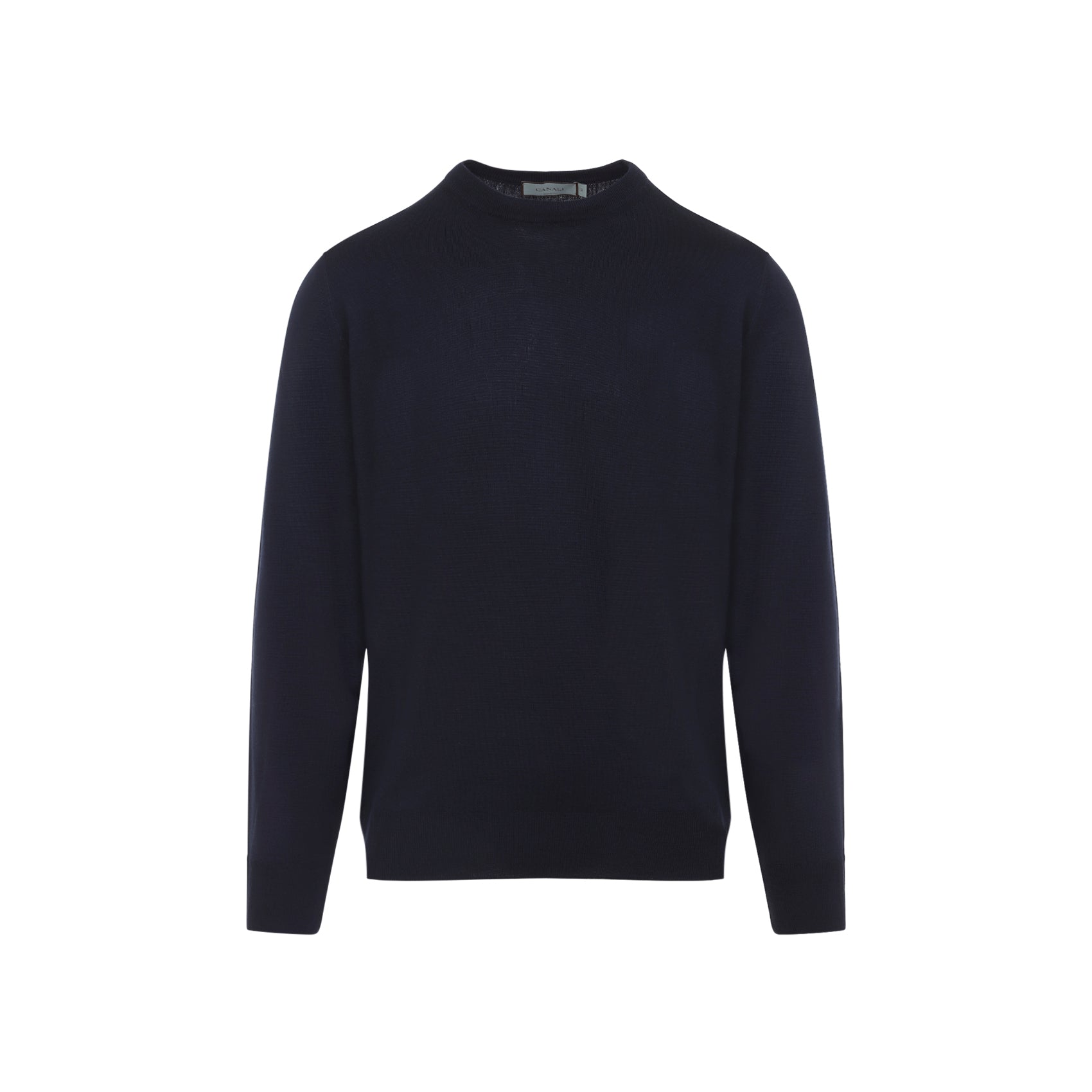 CANALI Virgin Wool Sweater for Men - Classic Round Neck, Long Sleeves