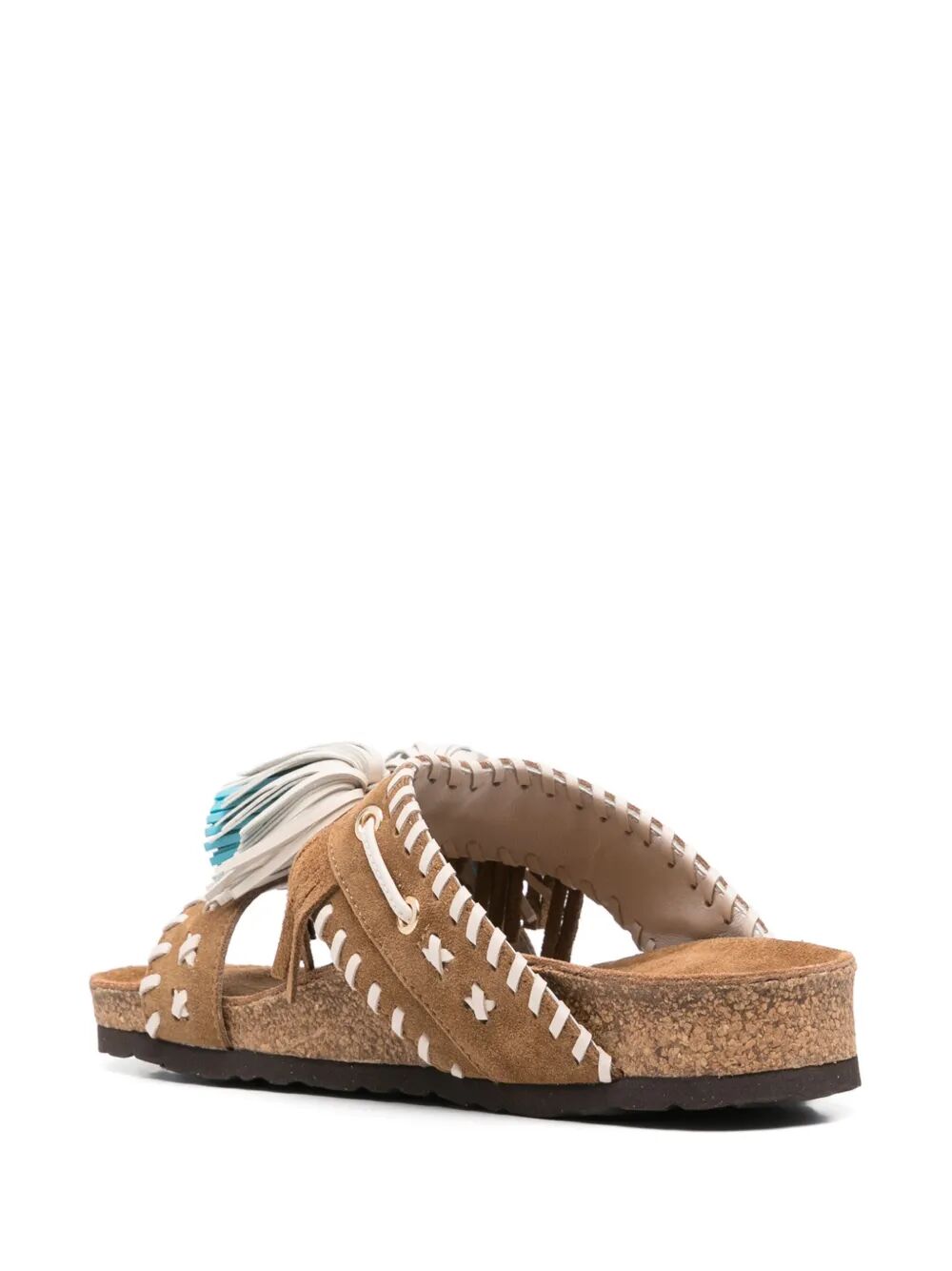 ELENA IACHI Suede Tan Slippers for Women