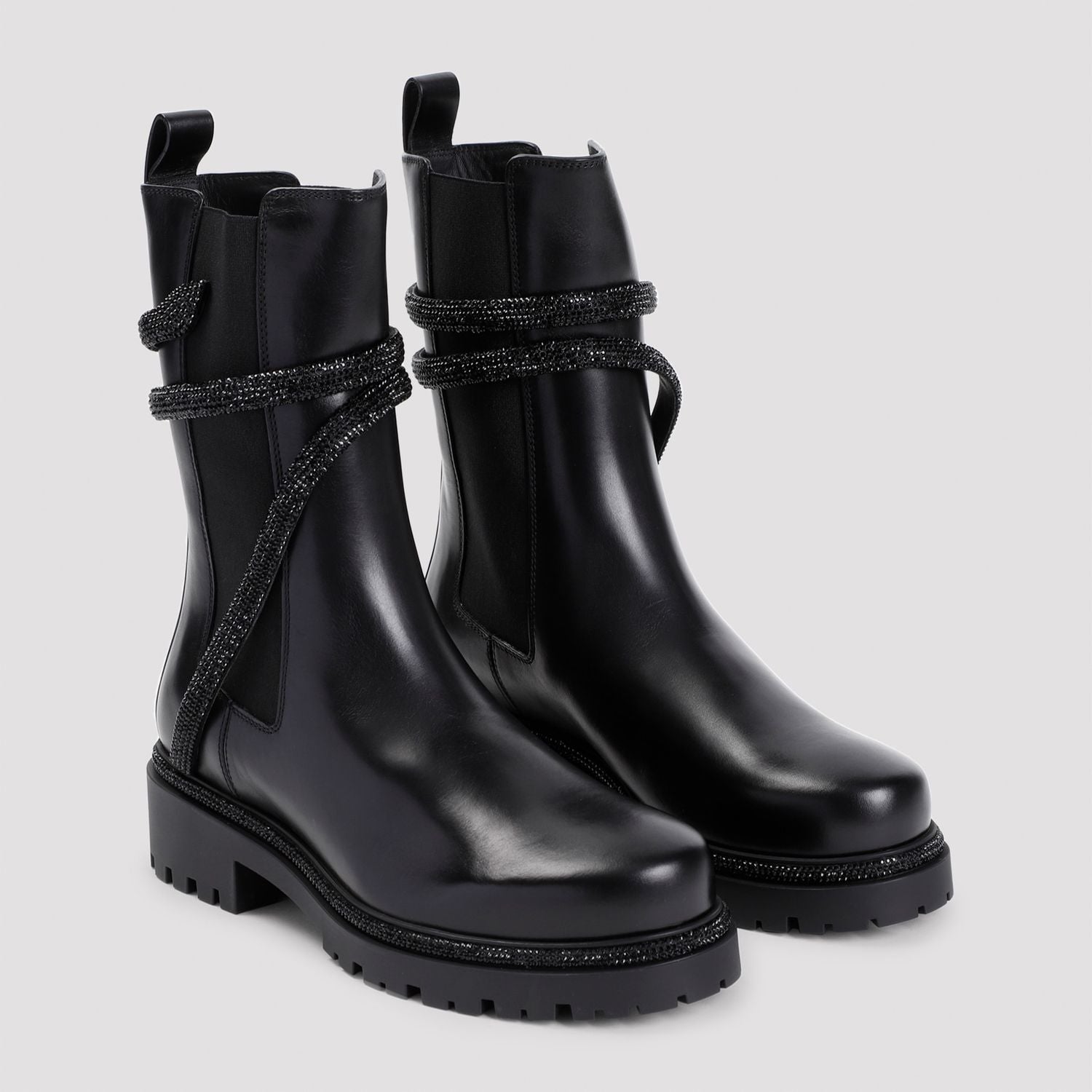 RENE CAOVILLA Wrap Around Leather Boots for Women - FW24