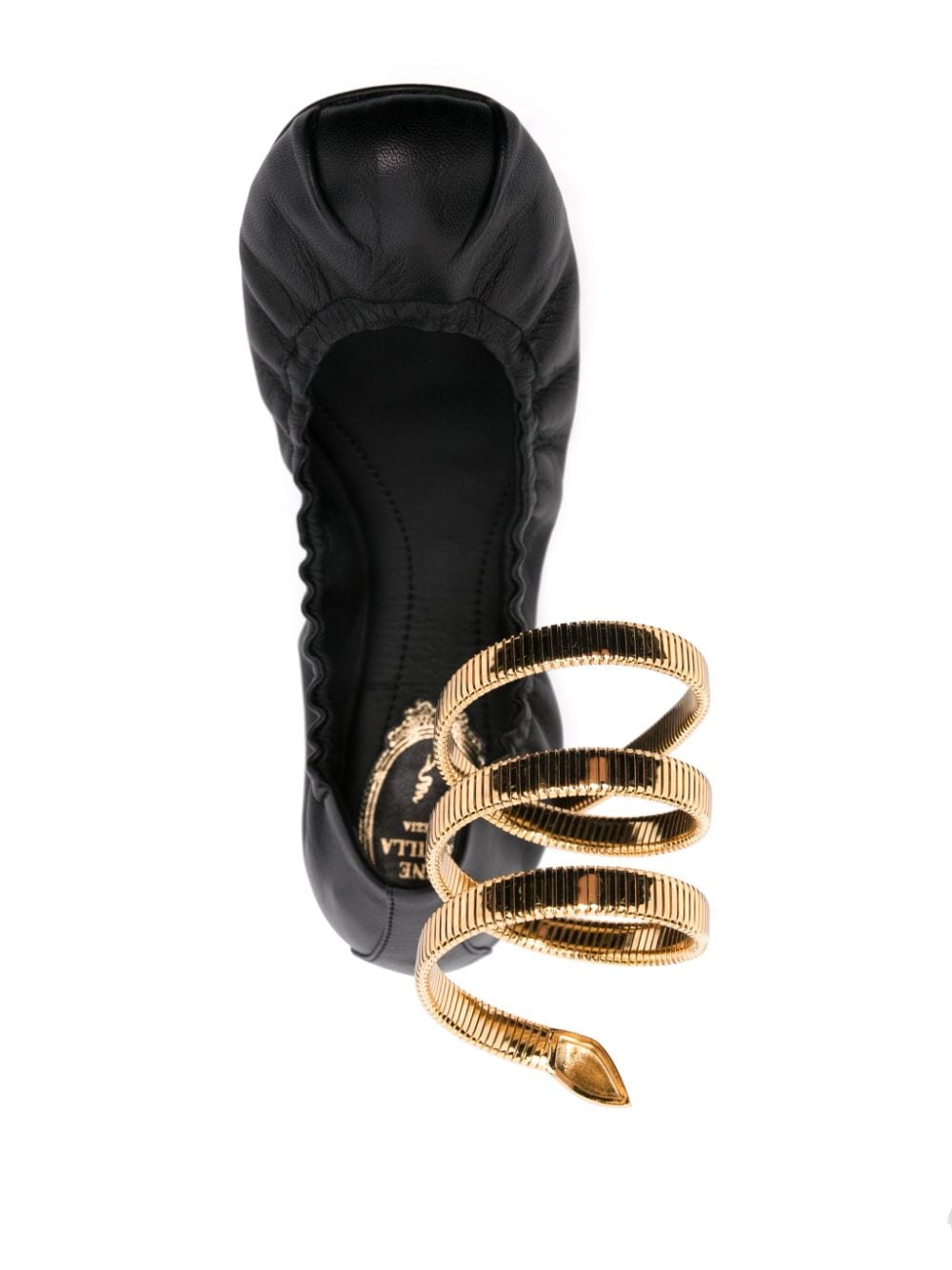 RENE CAOVILLA Juniper Leather Ballerina Shoes