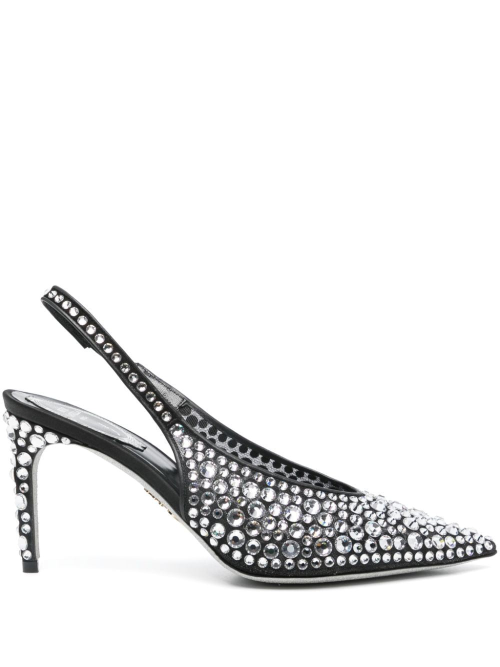 RENE CAOVILLA Gilda 80 Crystal Slingback Pumps