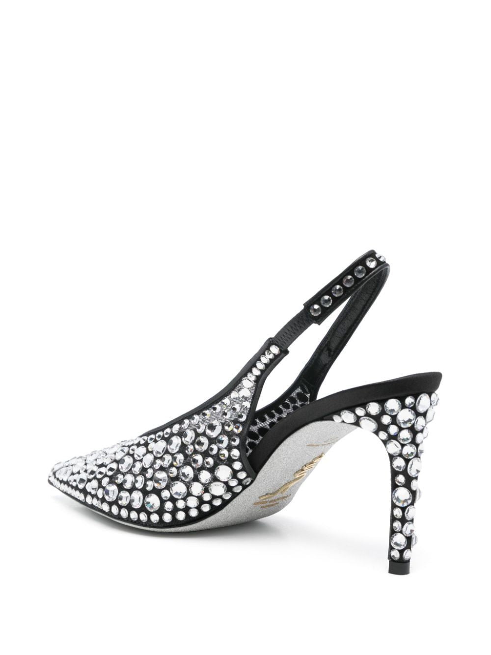 RENE CAOVILLA Gilda 80 Crystal Slingback Pumps
