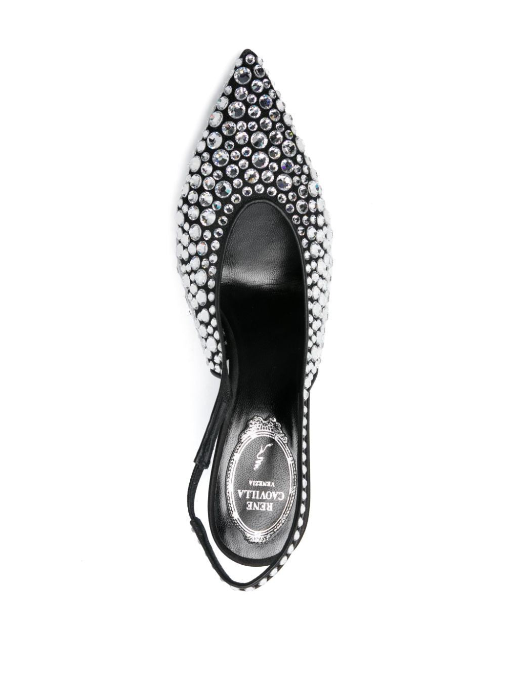 RENE CAOVILLA Gilda 80 Crystal Slingback Pumps
