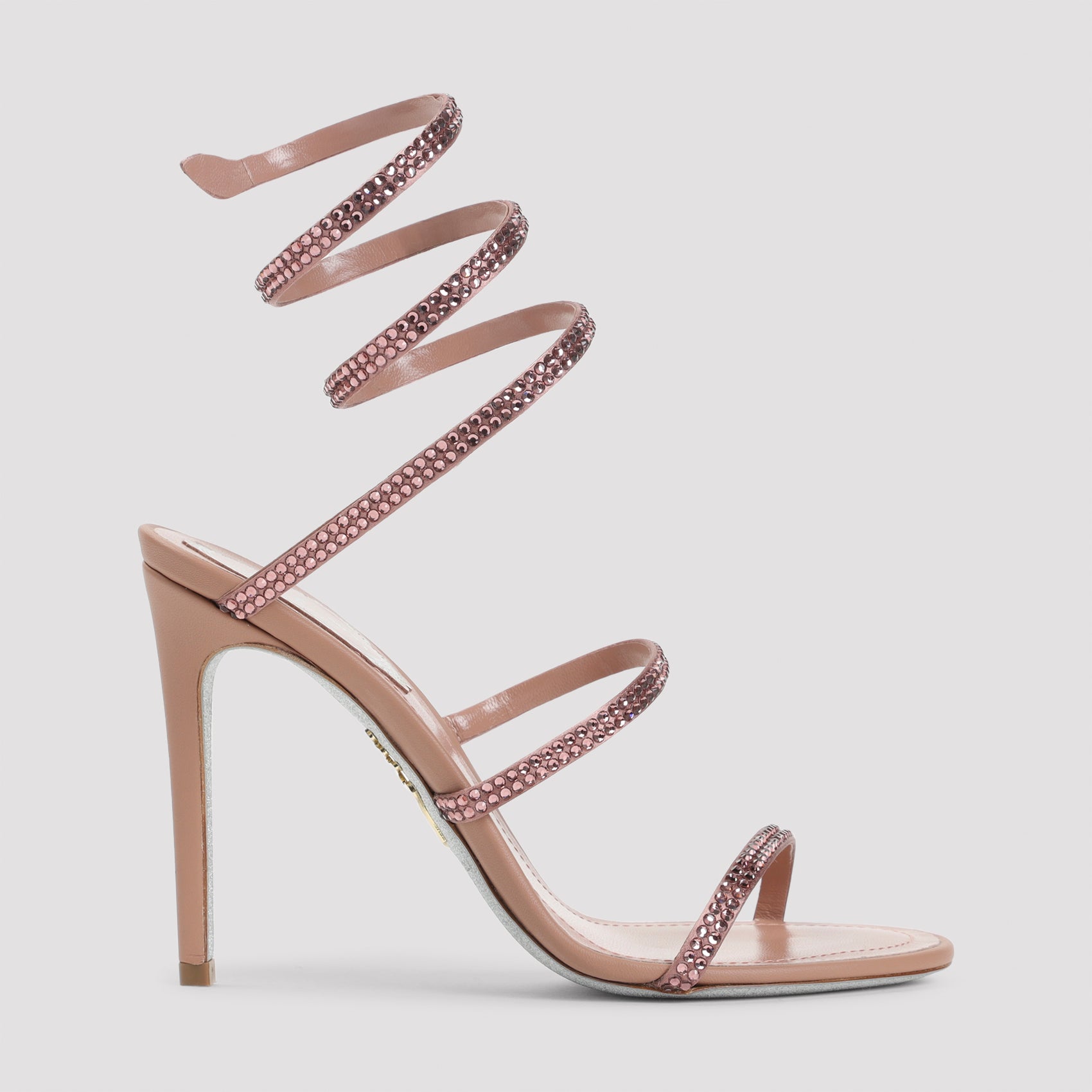 RENE CAOVILLA Elegant Snake Sandals with 11cm Heel for Women