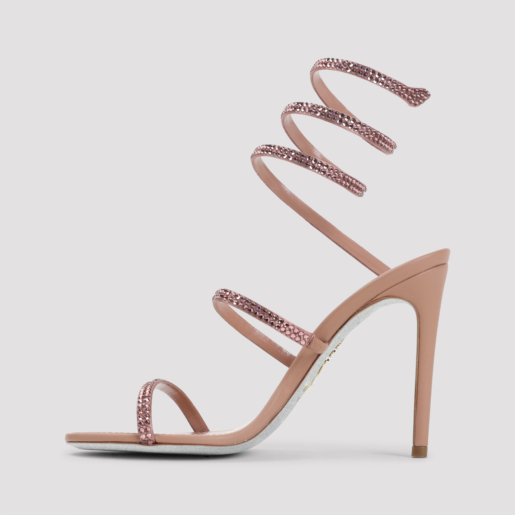 RENE CAOVILLA Elegant Snake Sandals with 11cm Heel for Women