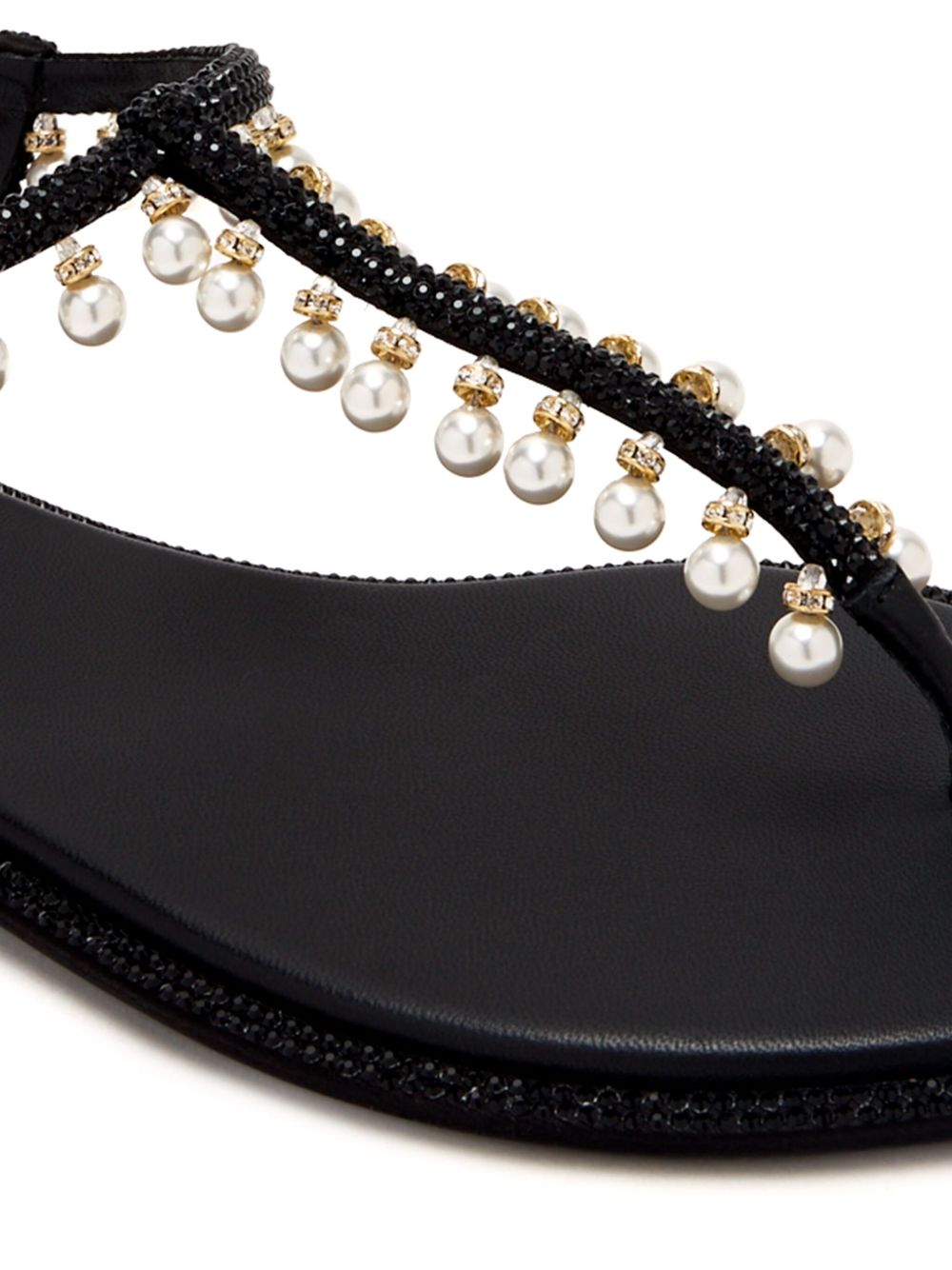 RENE CAOVILLA Diana Pearl Flat Sandals