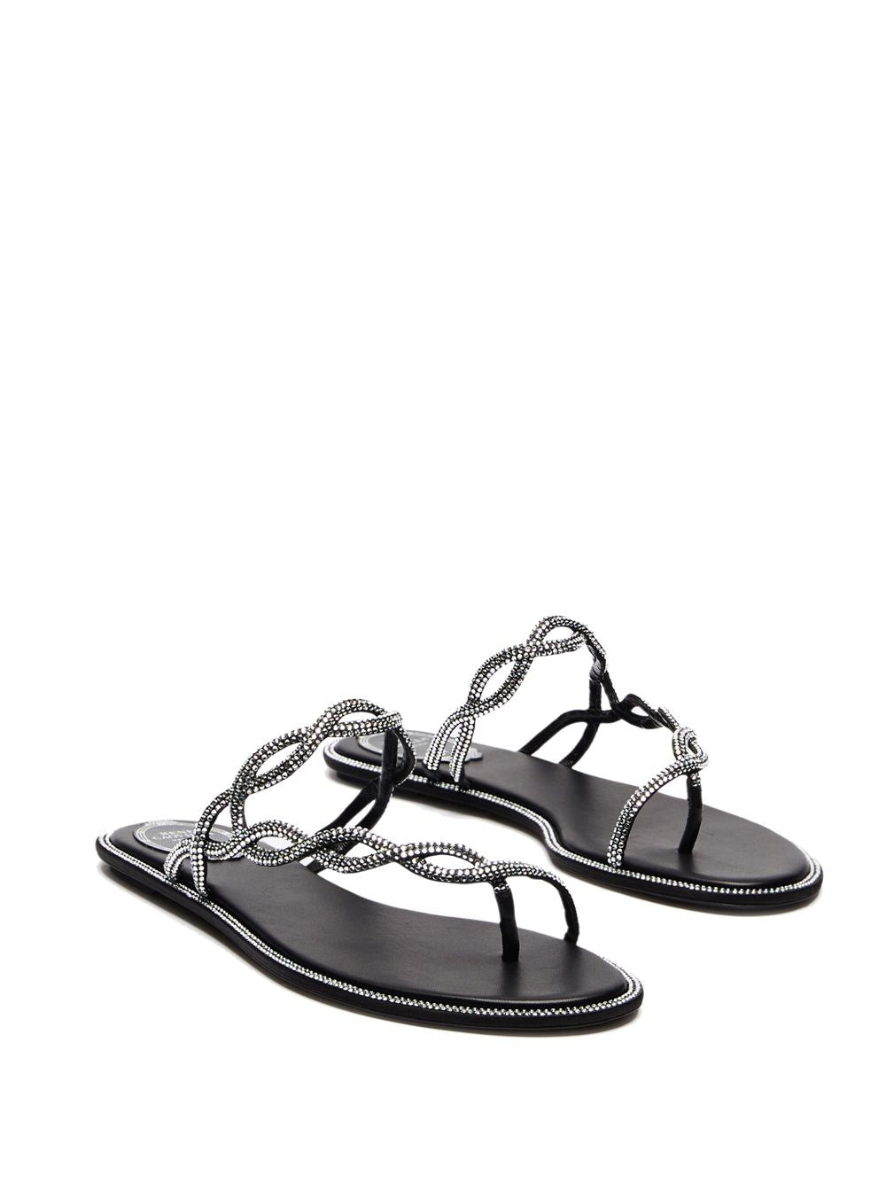 RENE CAOVILLA Flat Braided Sandal 10