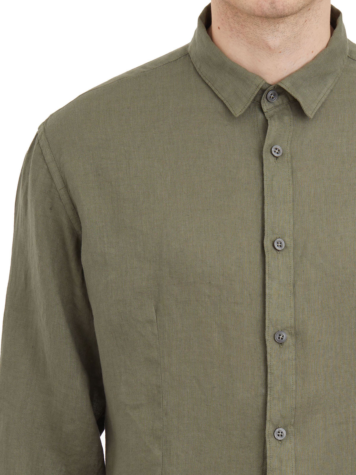 DANIELE ALESSANDRINI Linen Basic Shirt - Size 41