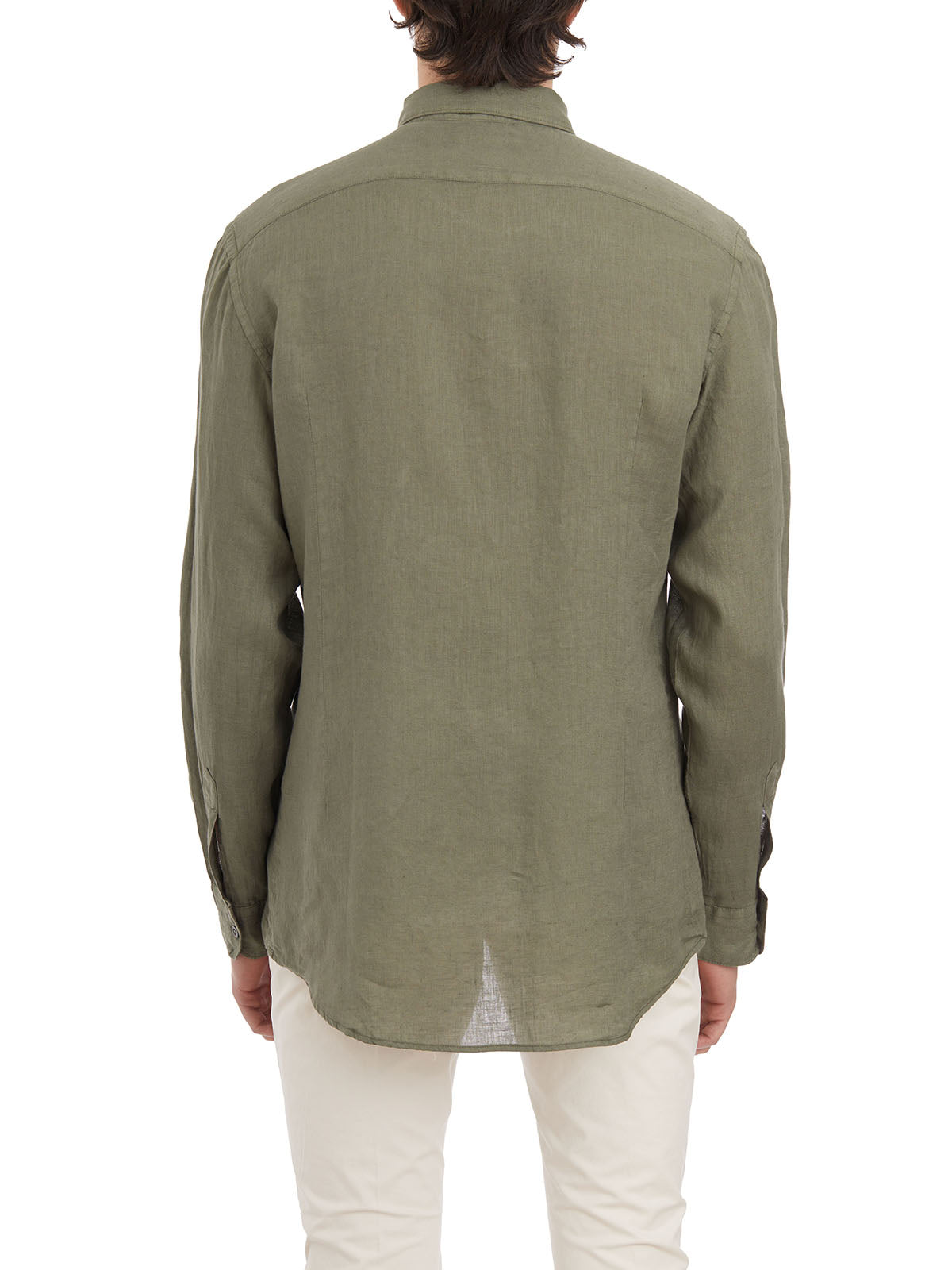 DANIELE ALESSANDRINI Linen Basic Shirt - Size 41