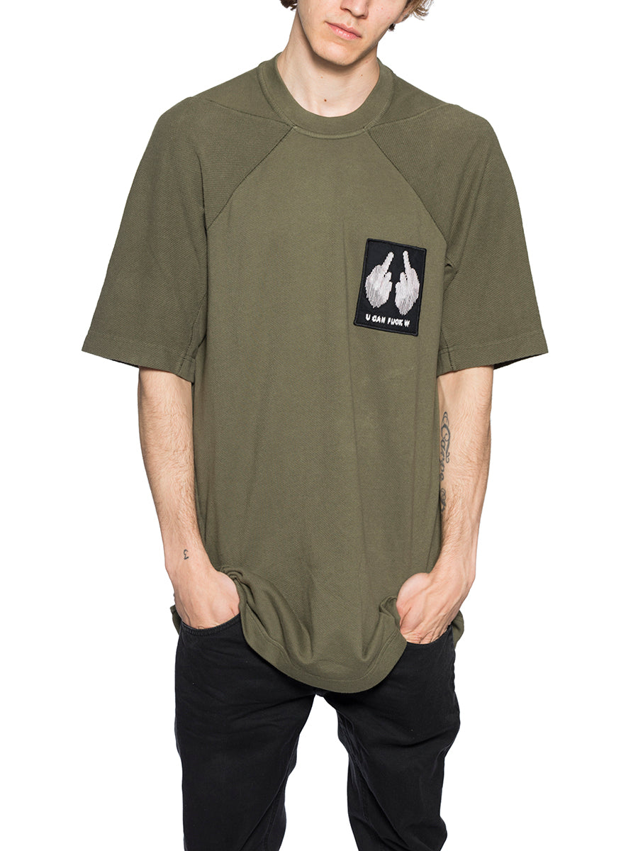 11 BY BBS Men's Cotton Mini Sweatshirt with Applied Patches