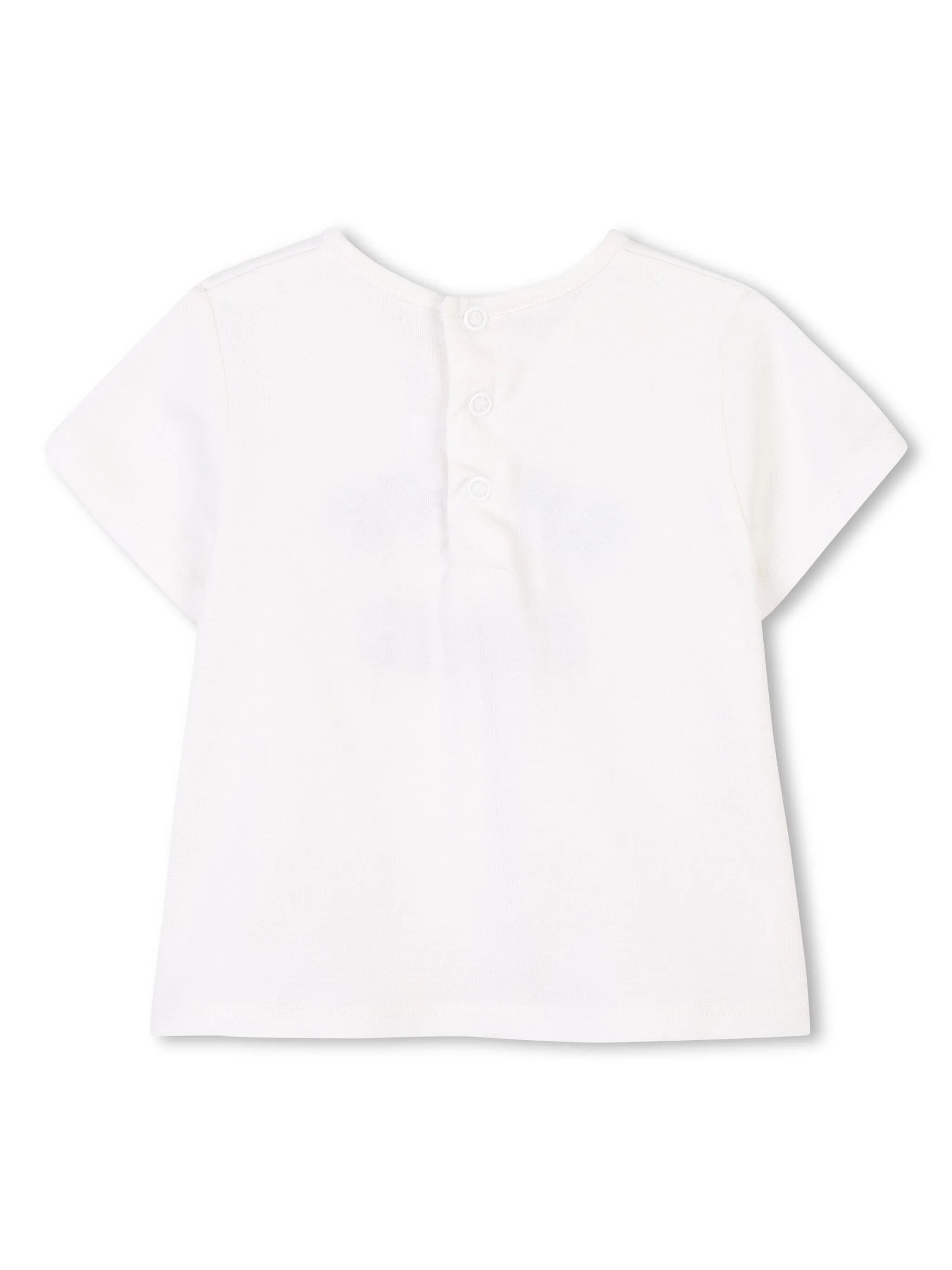 CHLOÉ Girls' Logo T-Shirt with Snap Buttons