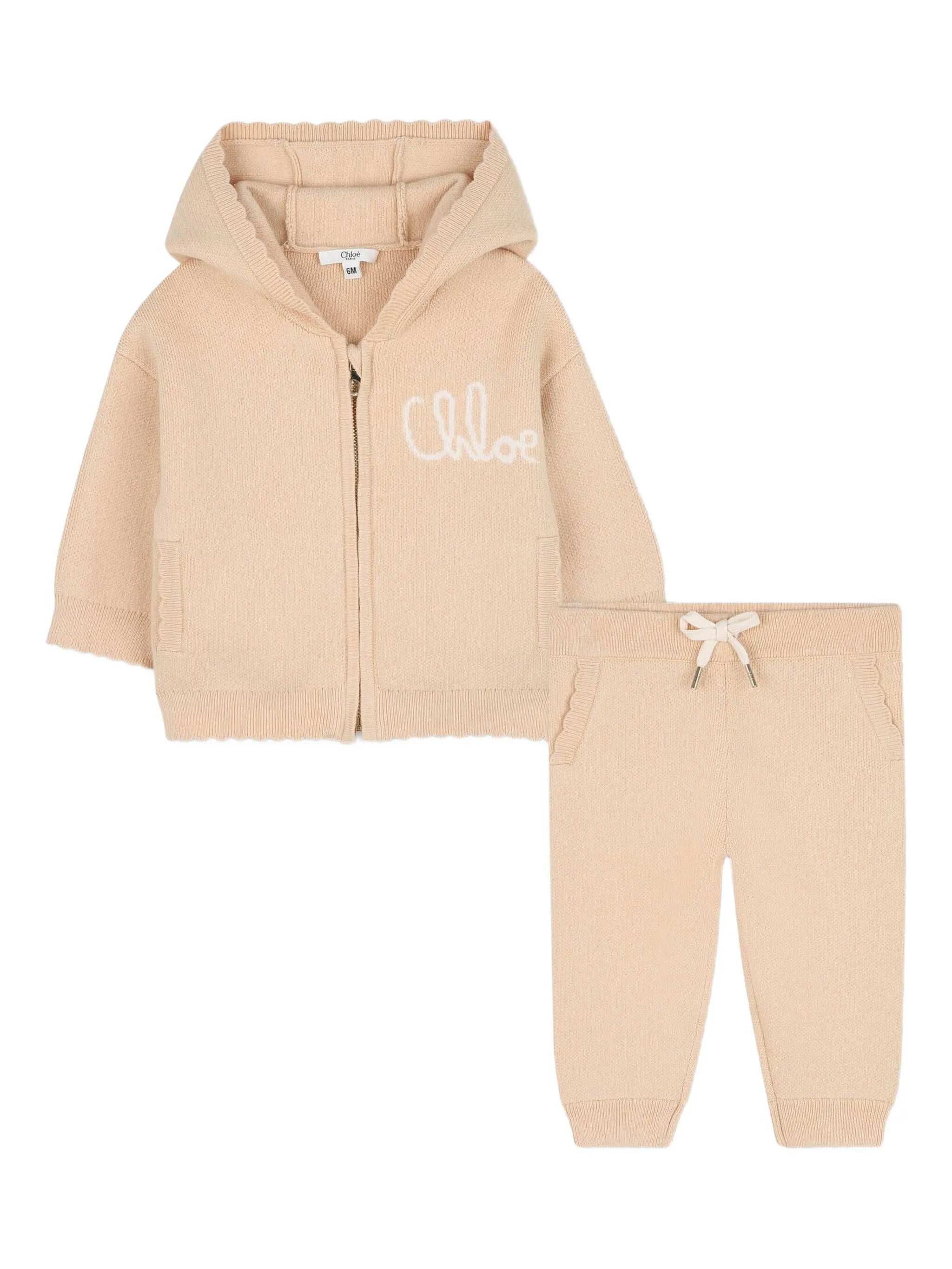 CHLOÉ Hooded Zip-Up Tracksuit for Girls