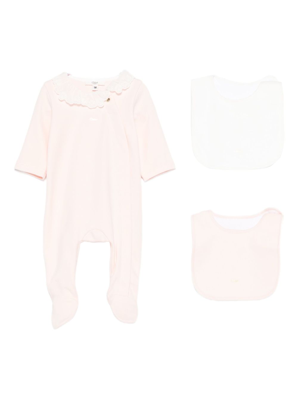 CHLOÉ Mini Gift Set for Baby Girls - Pajamas and Bibs