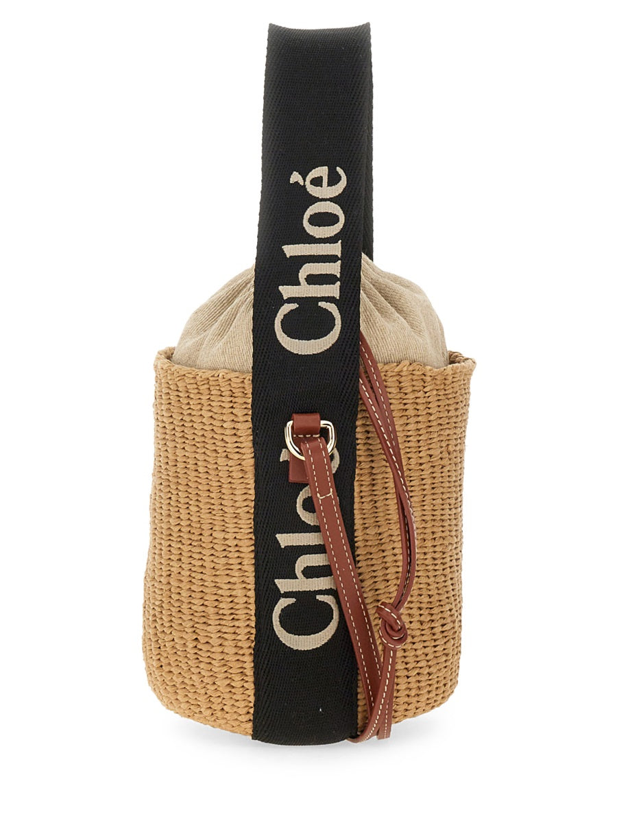 CHLOÉ Mini Bucket Bag with Leather Accents