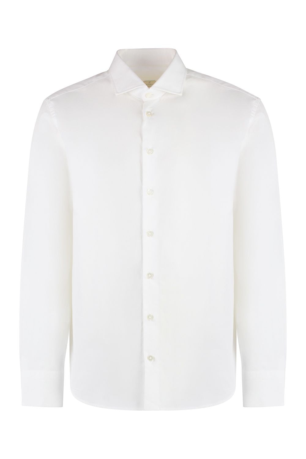 BASTONCINO Classic Rounded Hem Cotton Shirt for Men