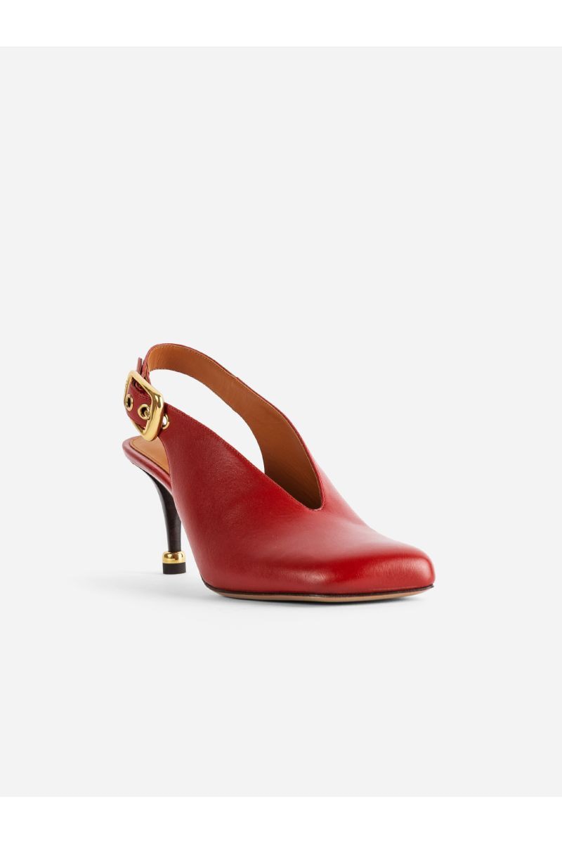 CHLOÉ Chic Asymmetrical Toe Pumps with Back Strap - 7cm Heel