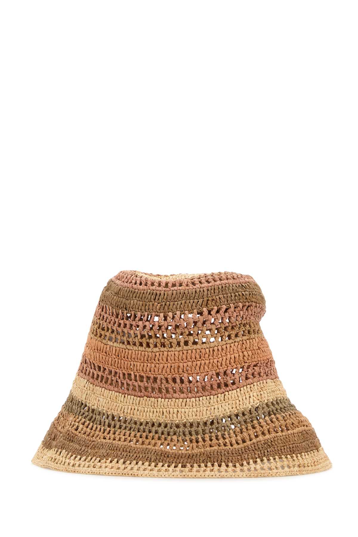 CHLOÉ Embroidered Raffia Bucket Hat