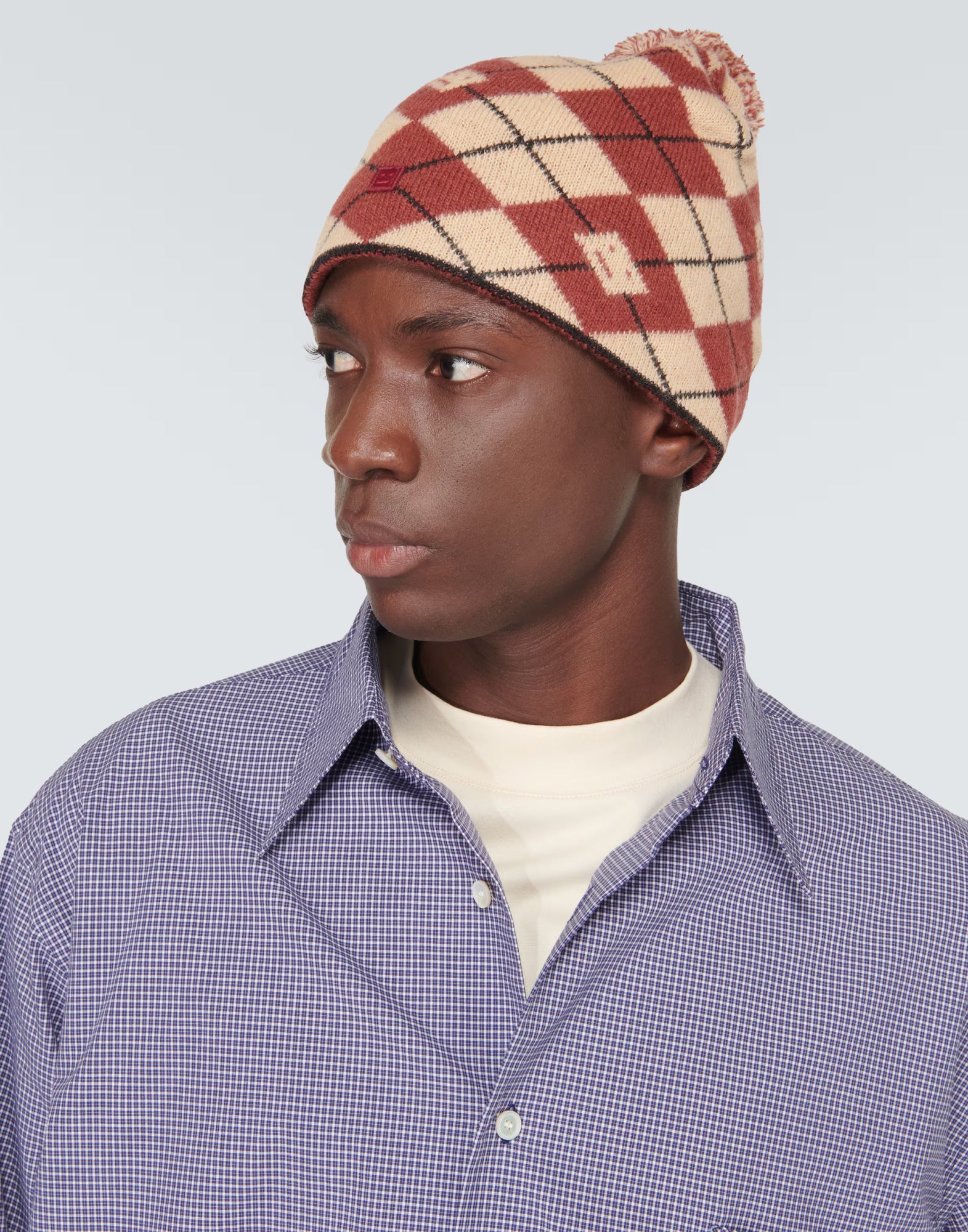 ACNE STUDIOS Argyle Face Wool Blend Beanie