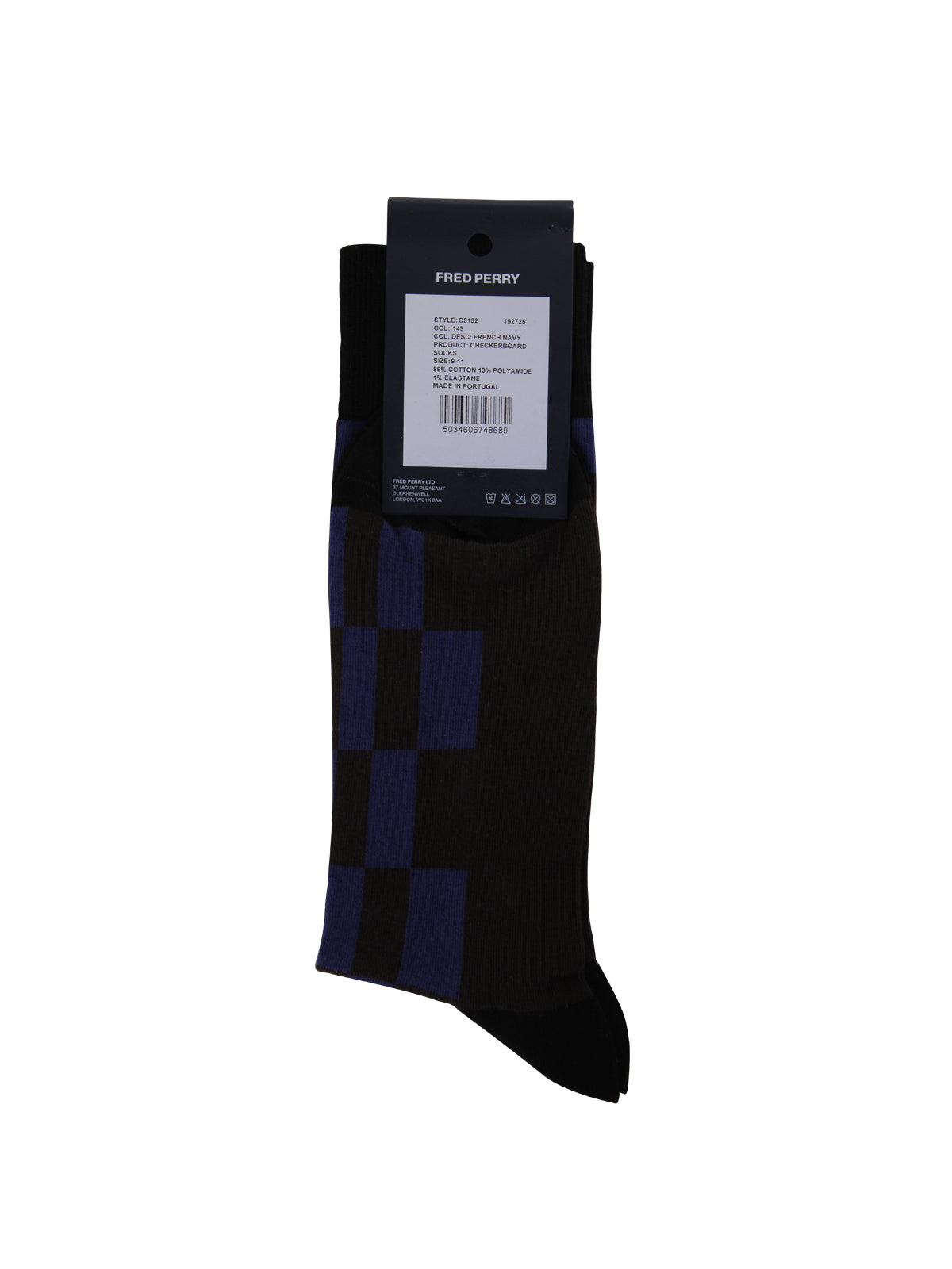 FRED PERRY Checkerboard Design Socks for Men