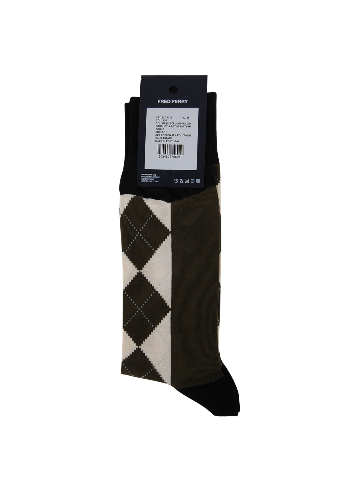 FRED PERRY Argyle Pattern Mini Socks for Men