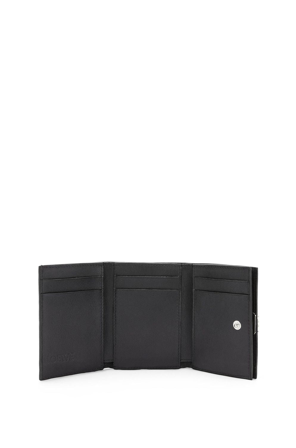 LOEWE Mini Trifold Wallet with Anagram Detail - Dimensions: 10.2 x 7.8 x 3.8 cm
