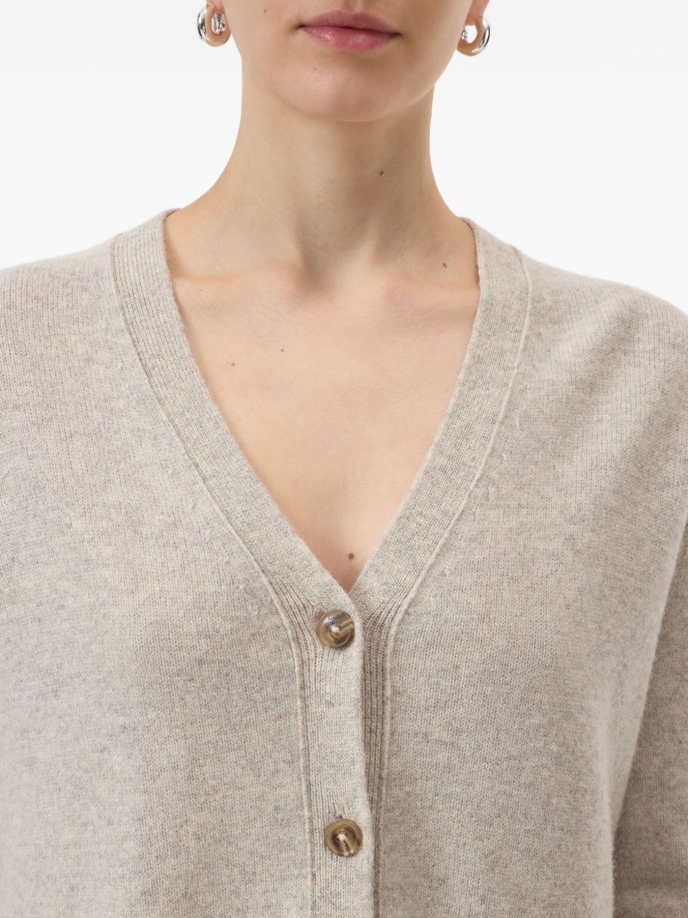 CLOSED Women's V-Neck Wool Cardigan with Button Closure