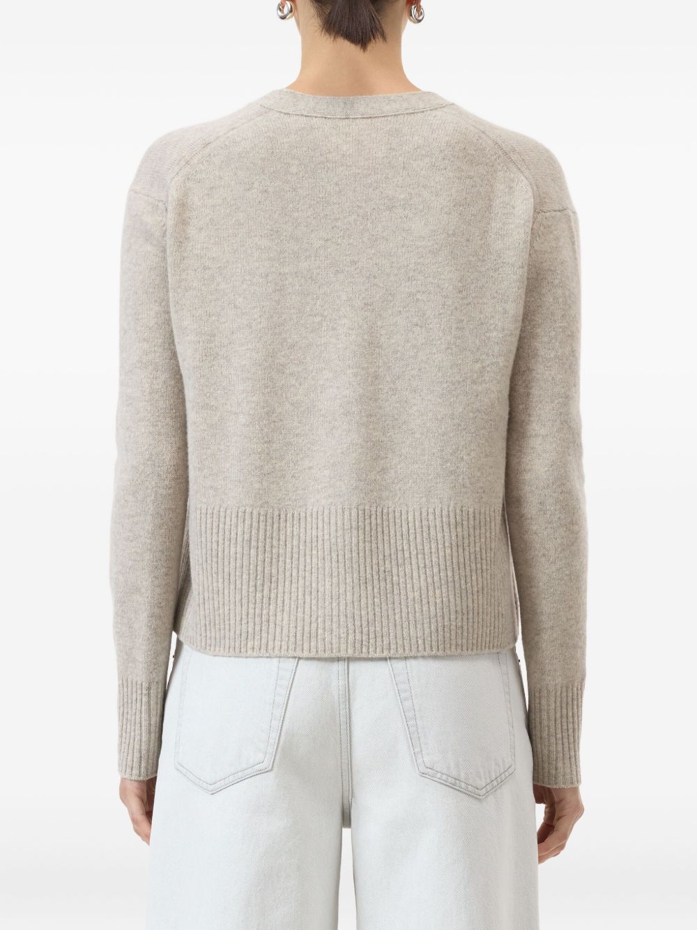 CLOSED Women's V-Neck Wool Cardigan with Button Closure