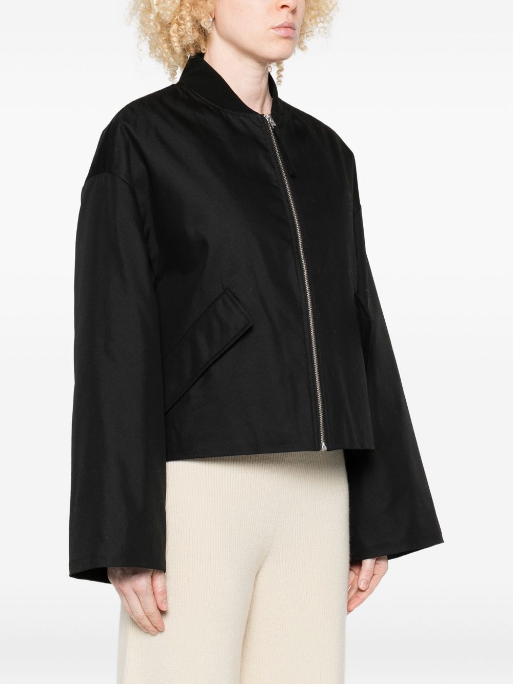 CLOSED Cropped Cotton Blend Bomber Jacket